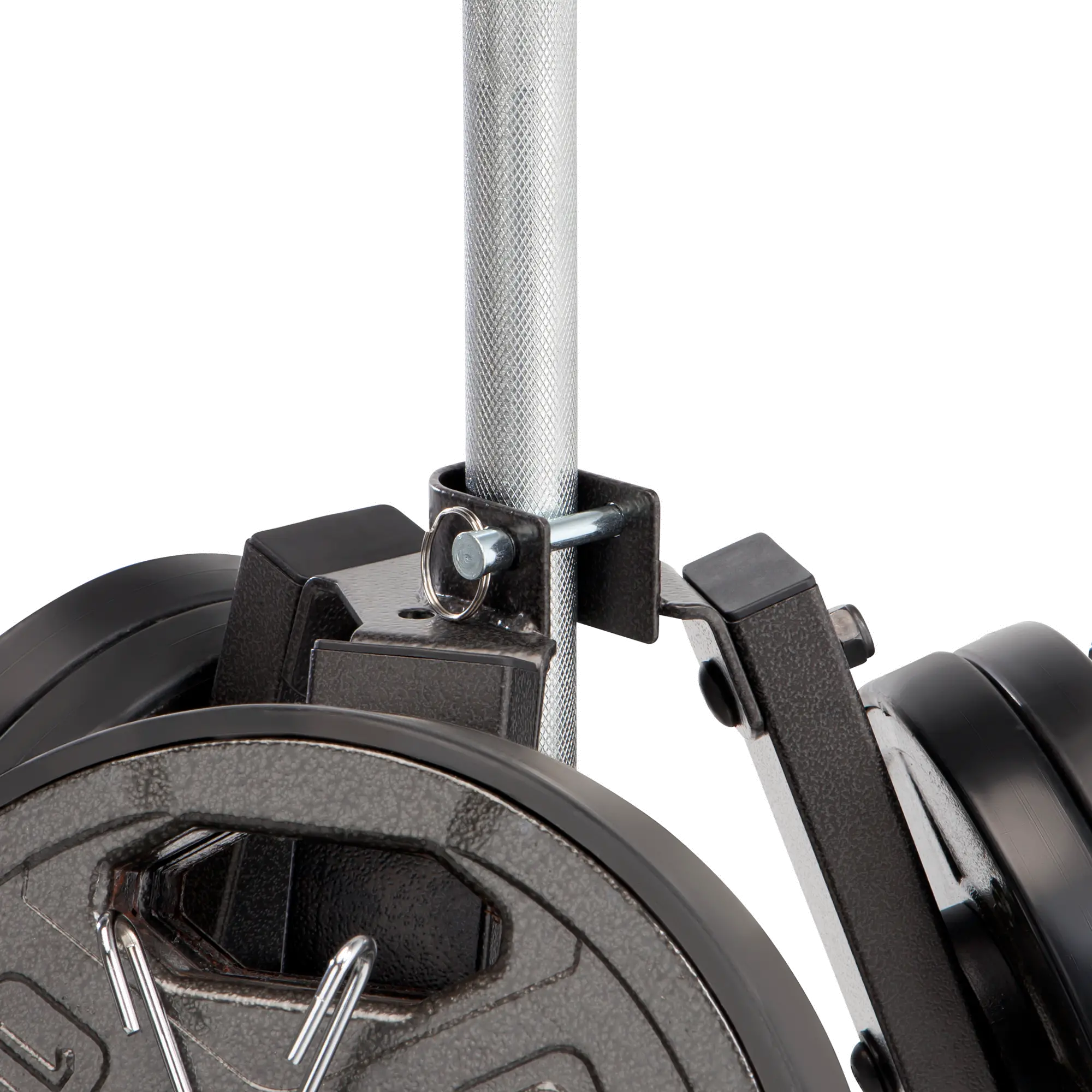 PT-5757 Impex Black 6-Peg Olympic Weight Plate Tree and Vertical Bar Holder-2