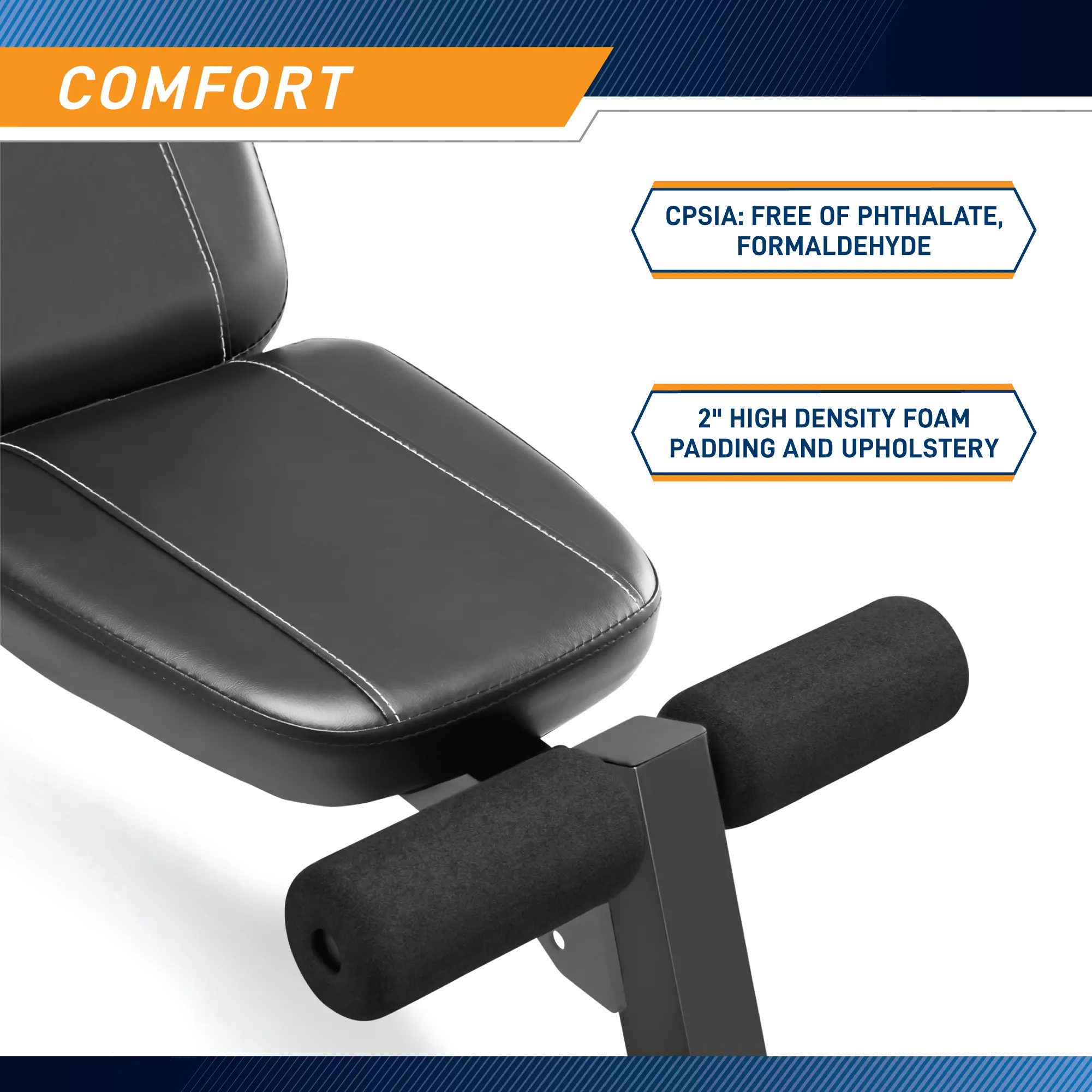 SB-10115 Impex Adjustable Black Weight Bench-4