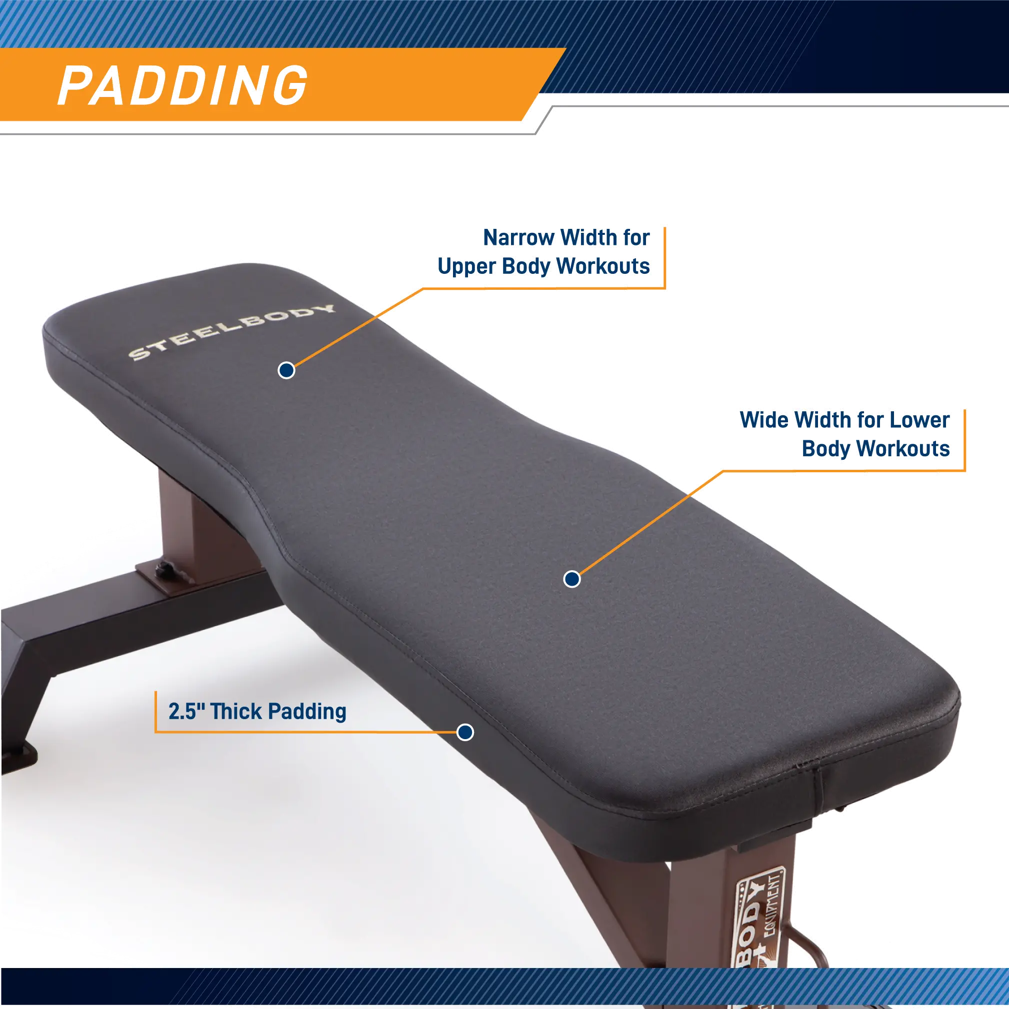 STB-10101 SteelBody Flat Utility Workout Bench-4