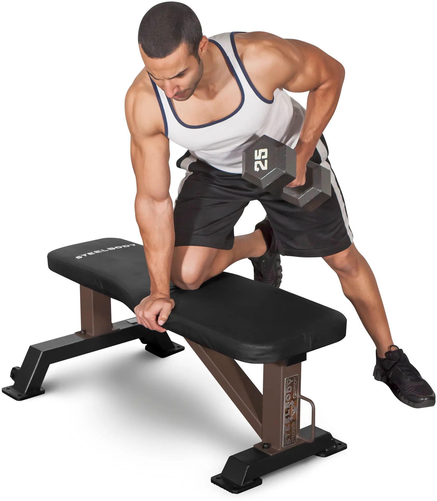 STB-10101 SteelBody Flat Utility Workout Bench-1