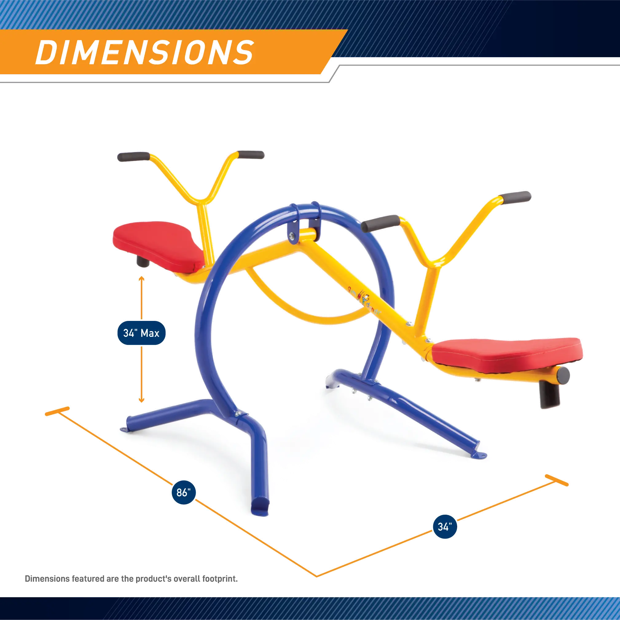TT-210 Gym Dandy Teeter-Totter Seesaw Playground Set-6