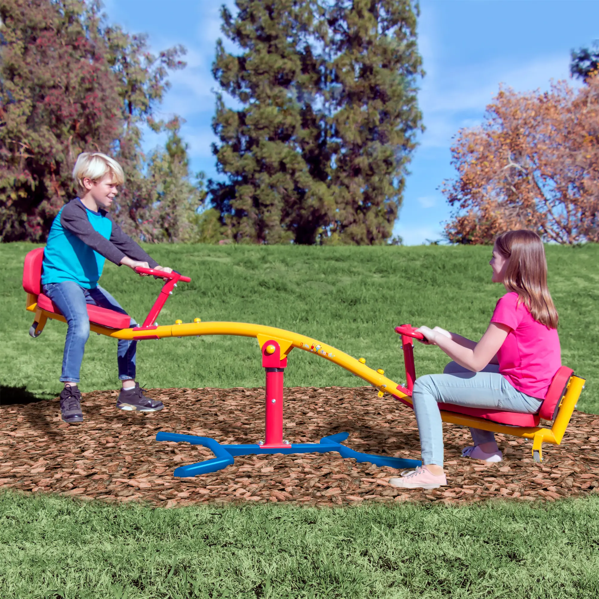 TT-360 Gym Dandy Kids Playground Spinning Teeter Totter-2