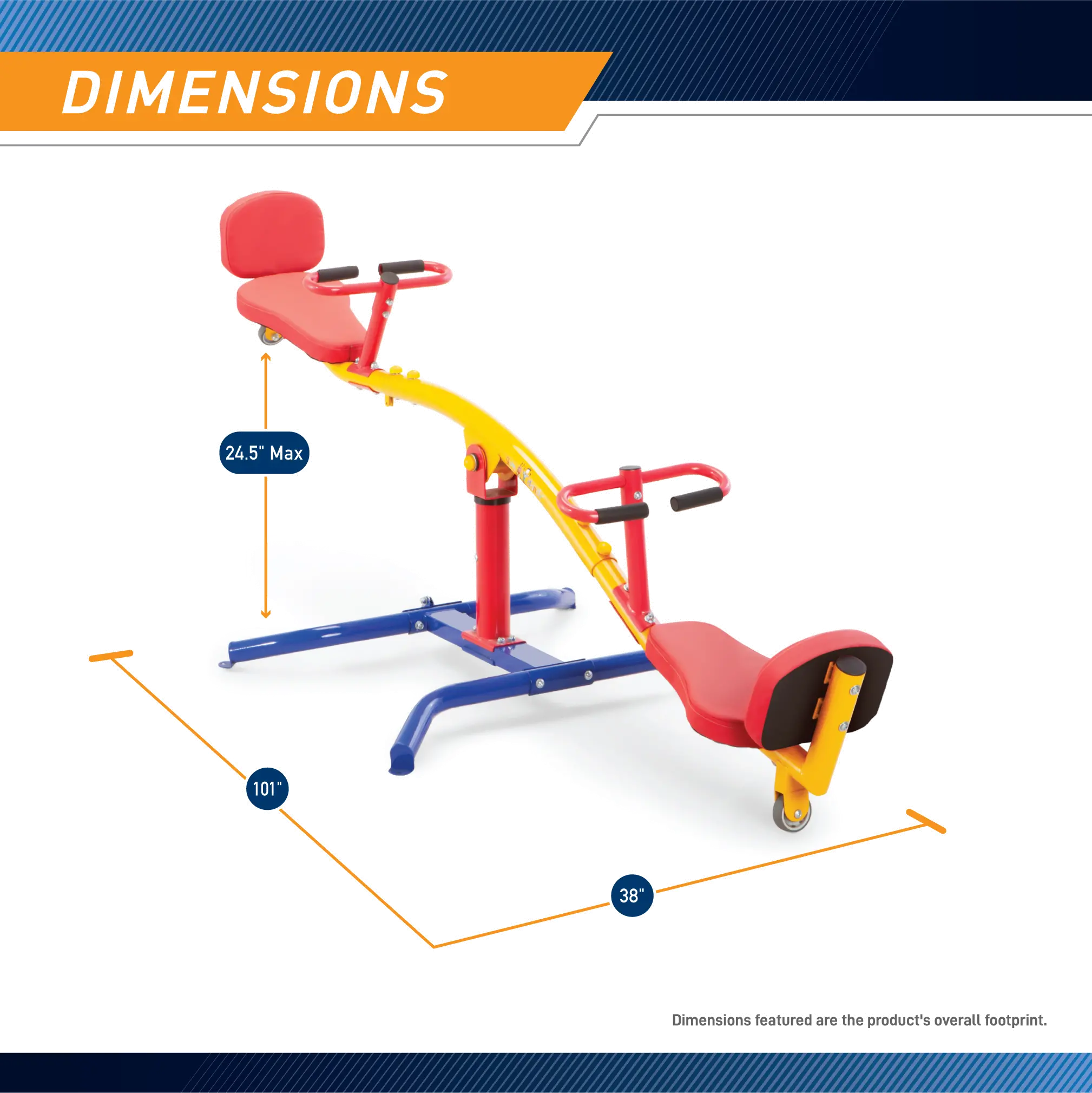 TT-360 Gym Dandy Kids Playground Spinning Teeter Totter-3