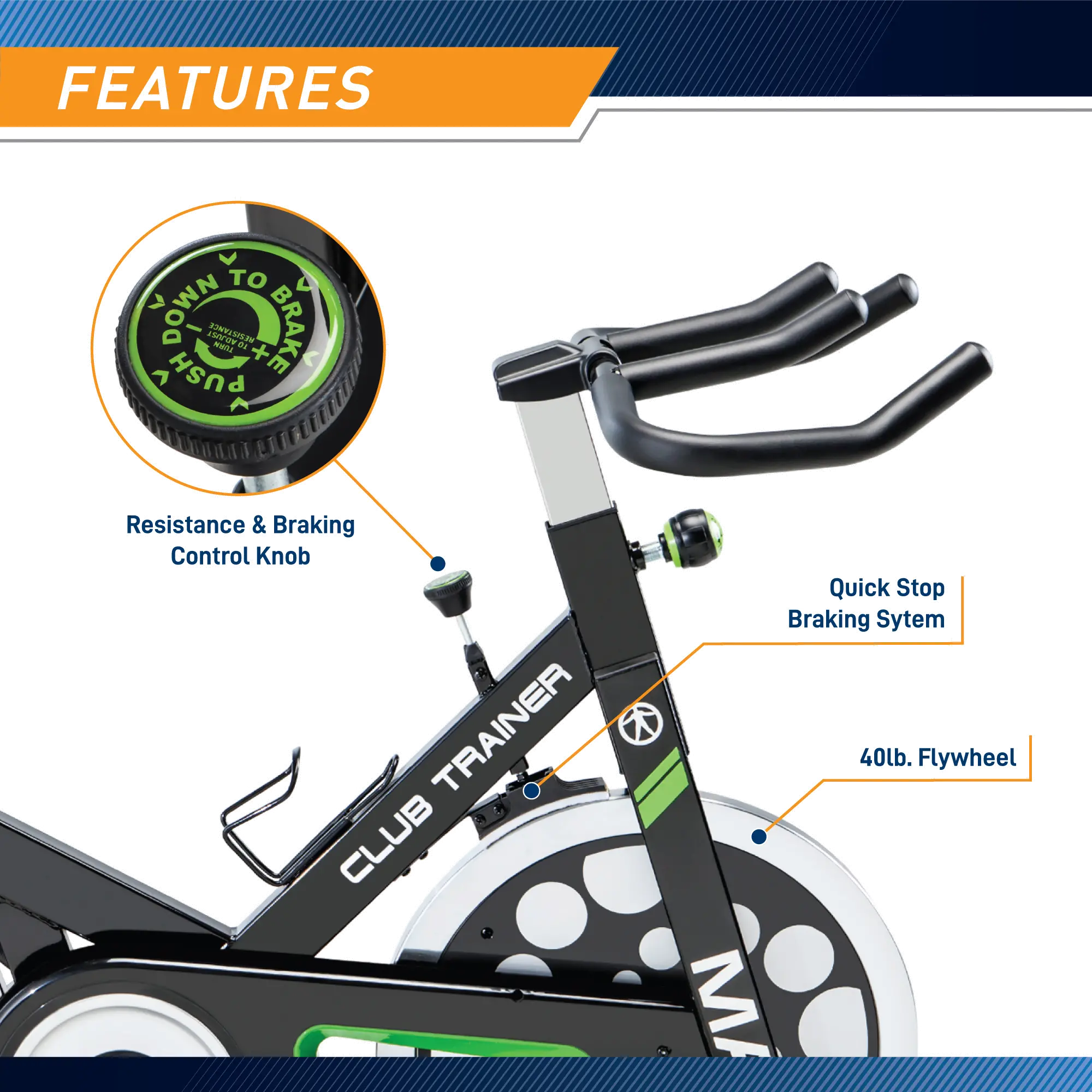 XJ-3220 Marcy Club Revolution Black Stationary Bike-2