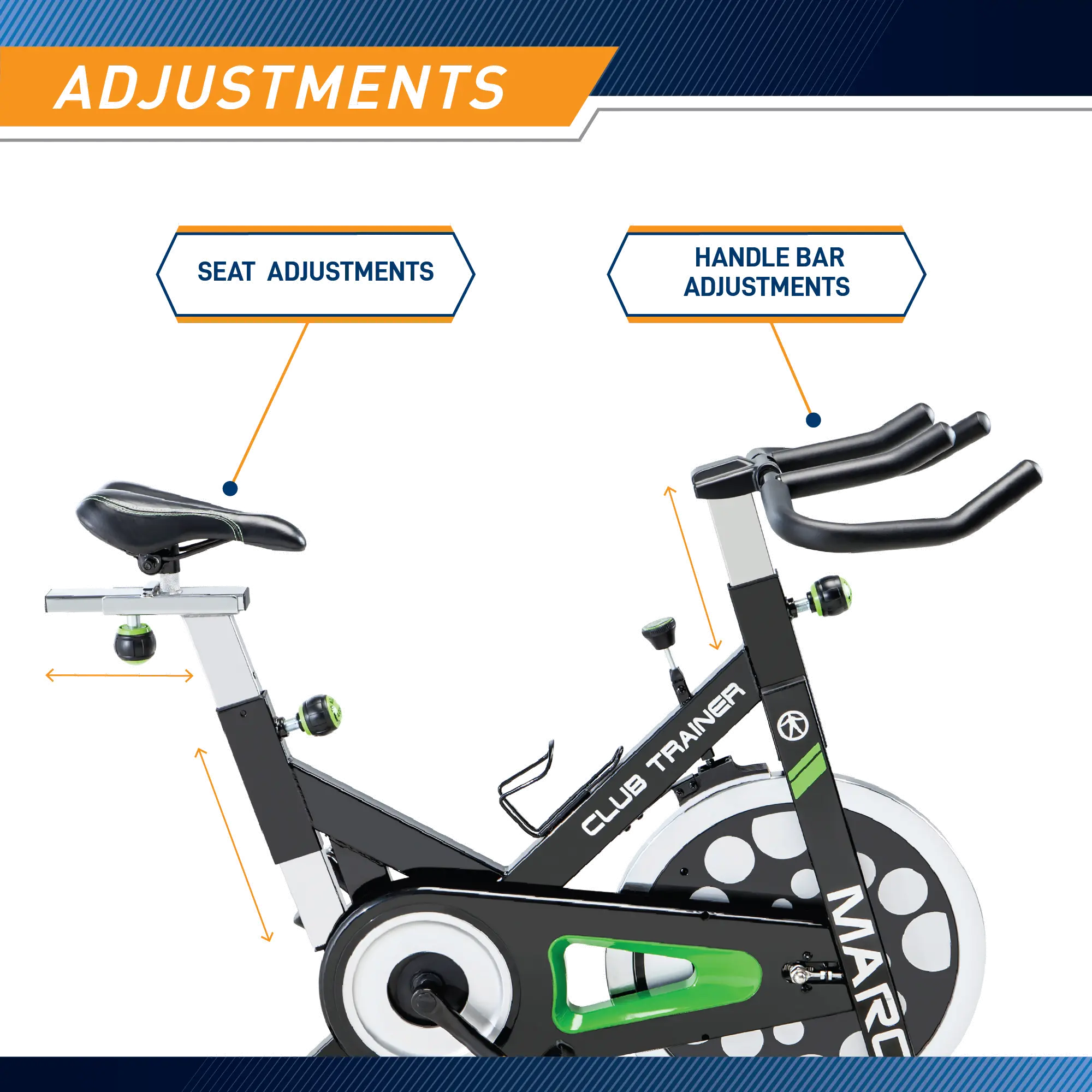 XJ-3220 Marcy Club Revolution Black Stationary Bike-4