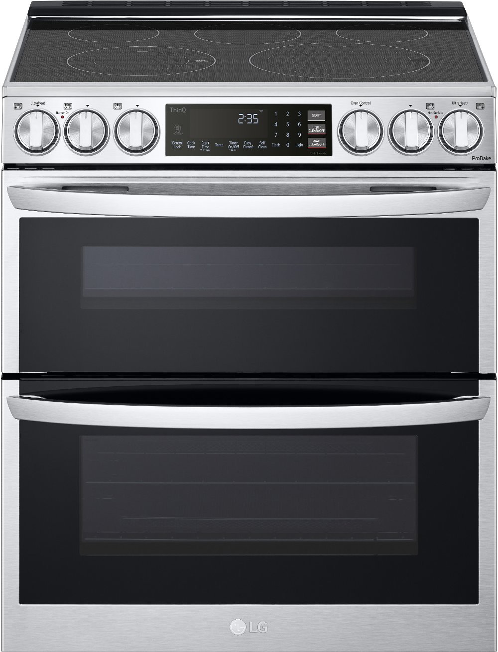 LG 7.3 cu ft Slide-In Double Oven Range - Stainless Steel