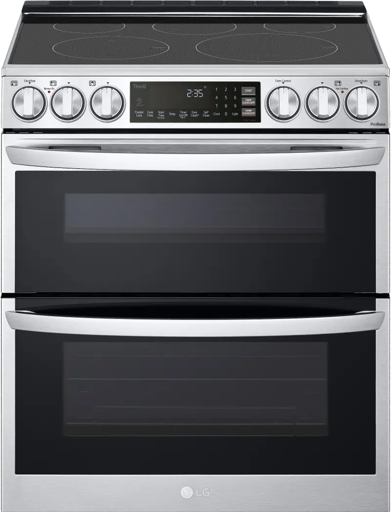 LG 7.3 cu ft Slide-In Double Oven Range - Stainless Steel