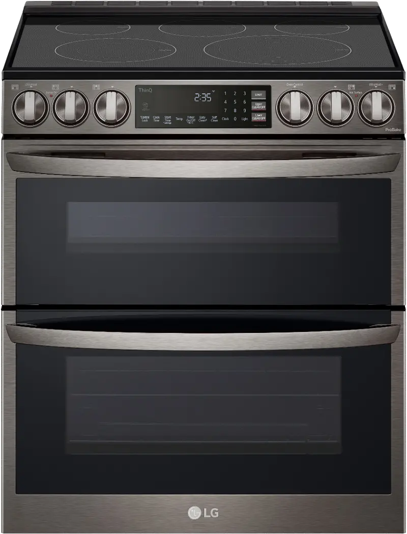 LG 7.3 cu ft Double Oven Electric Range - Black Stainless Steel