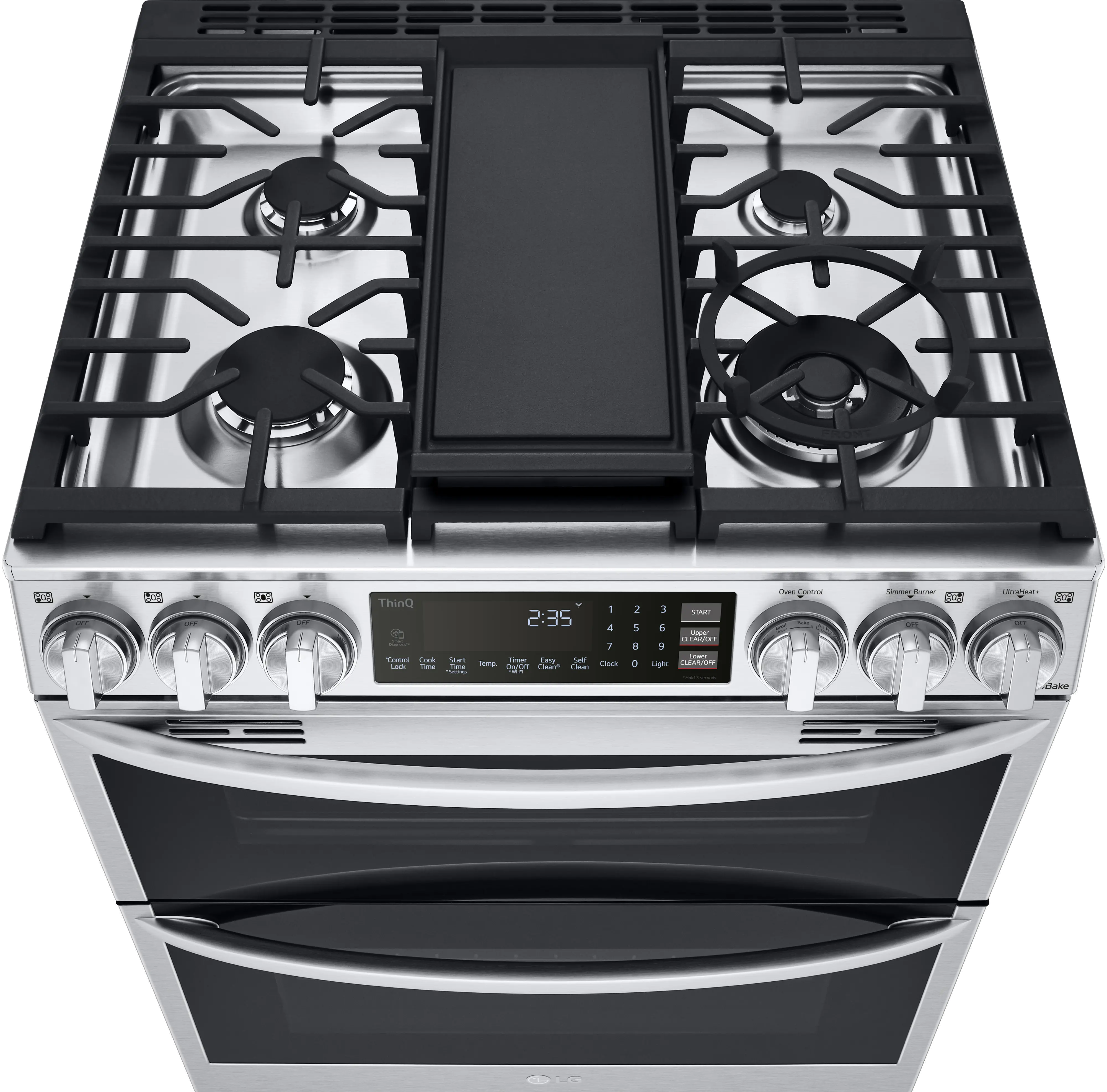 LTGL6937F LG 6.9 cu ft Double Oven Gas Range with InstaView - Stainless Steel-7
