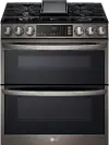 LTGL6937D LG 6.9 cu ft Double Oven Gas Range with InstaView - Black Stainless Steel