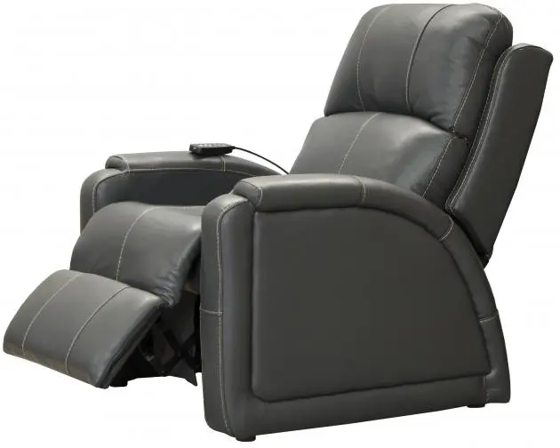 647957-7/1273/58-3073/5 Reliever Gunmetal Power Lay-Flat Recliner with Massage and Heat-1