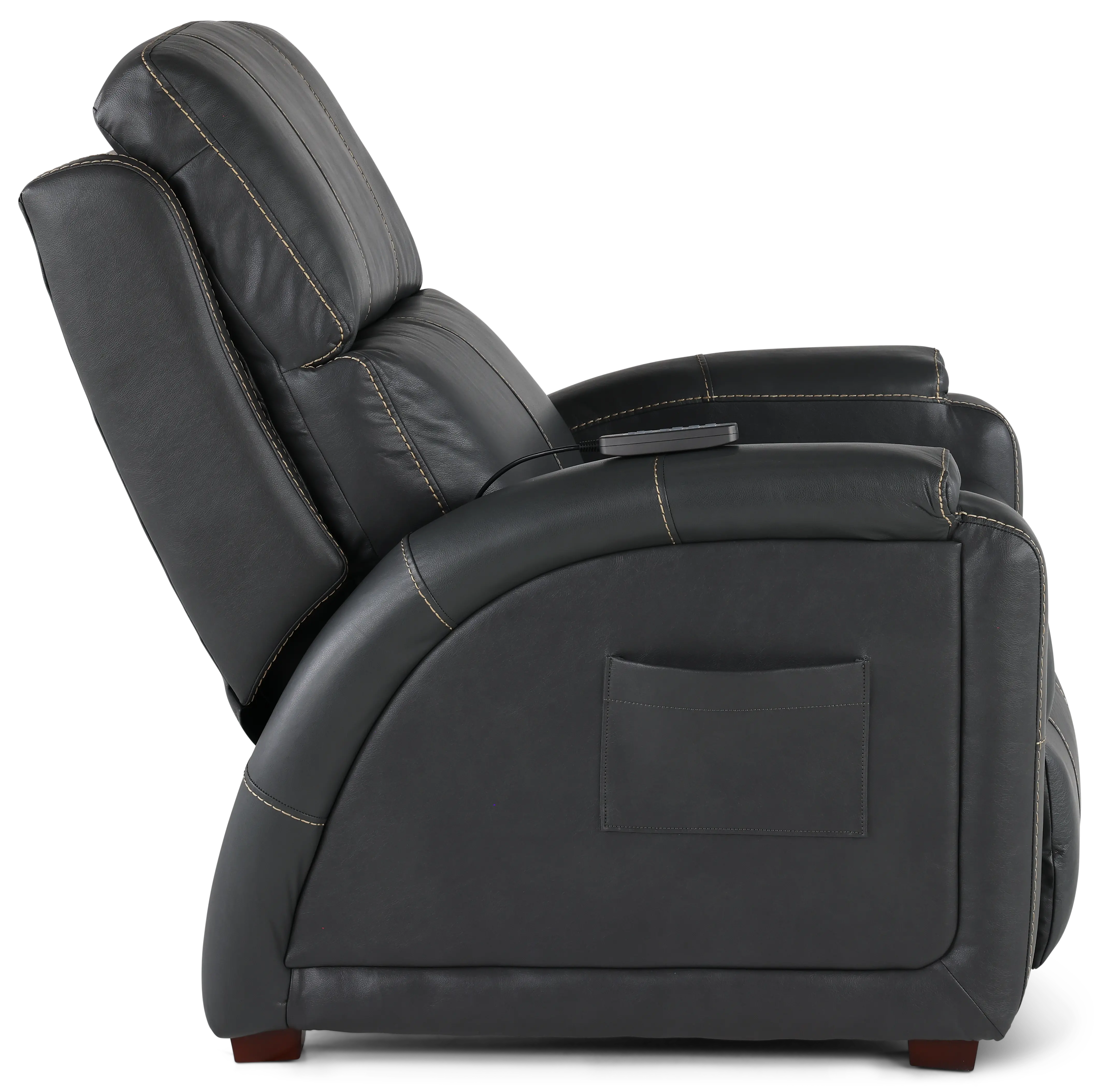 647957-7/1273/58-3073/5 Reliever Gunmetal Power Lay-Flat Recliner with Massage and Heat-12
