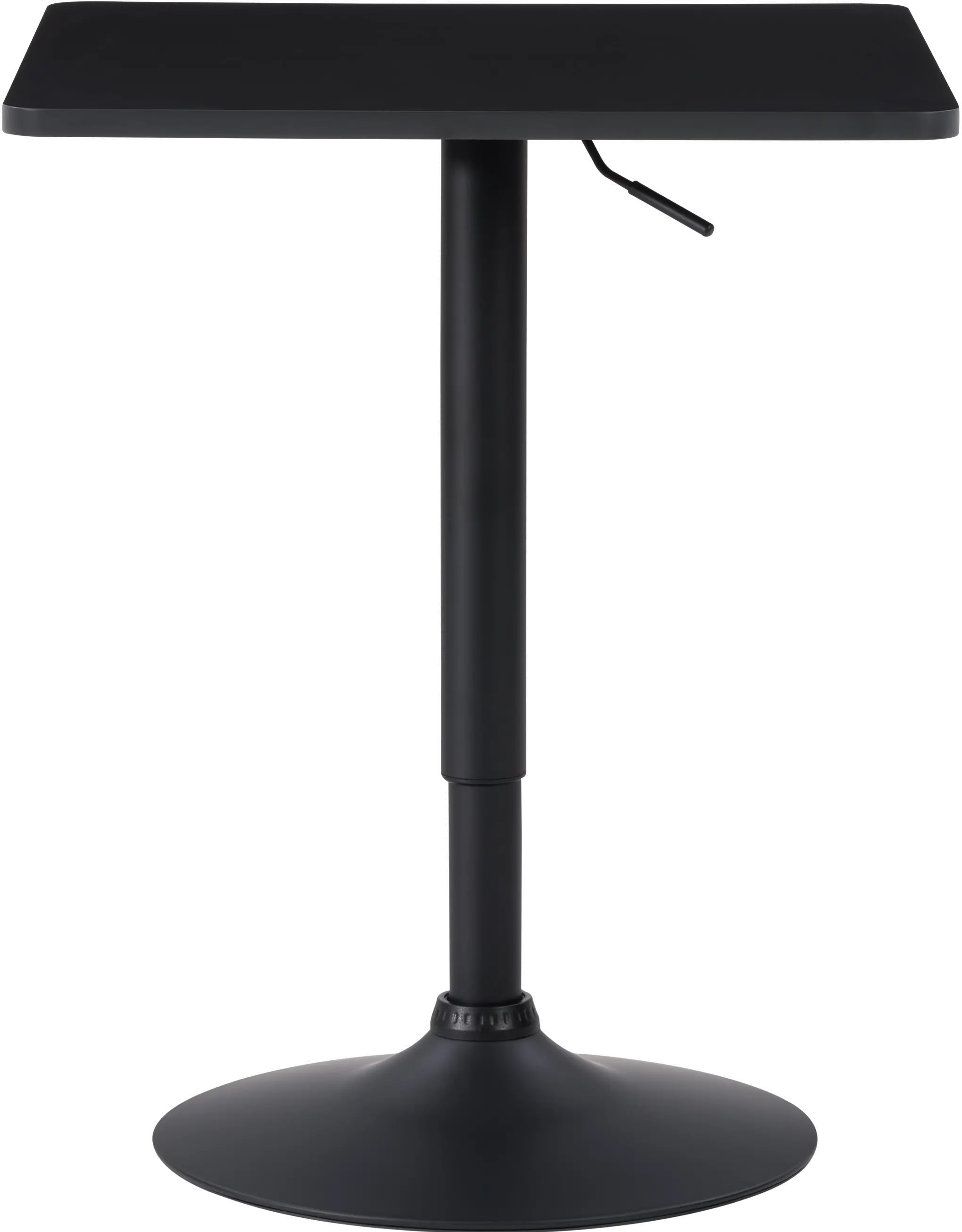 Black Square Adjustable Height Pedestal Table-1