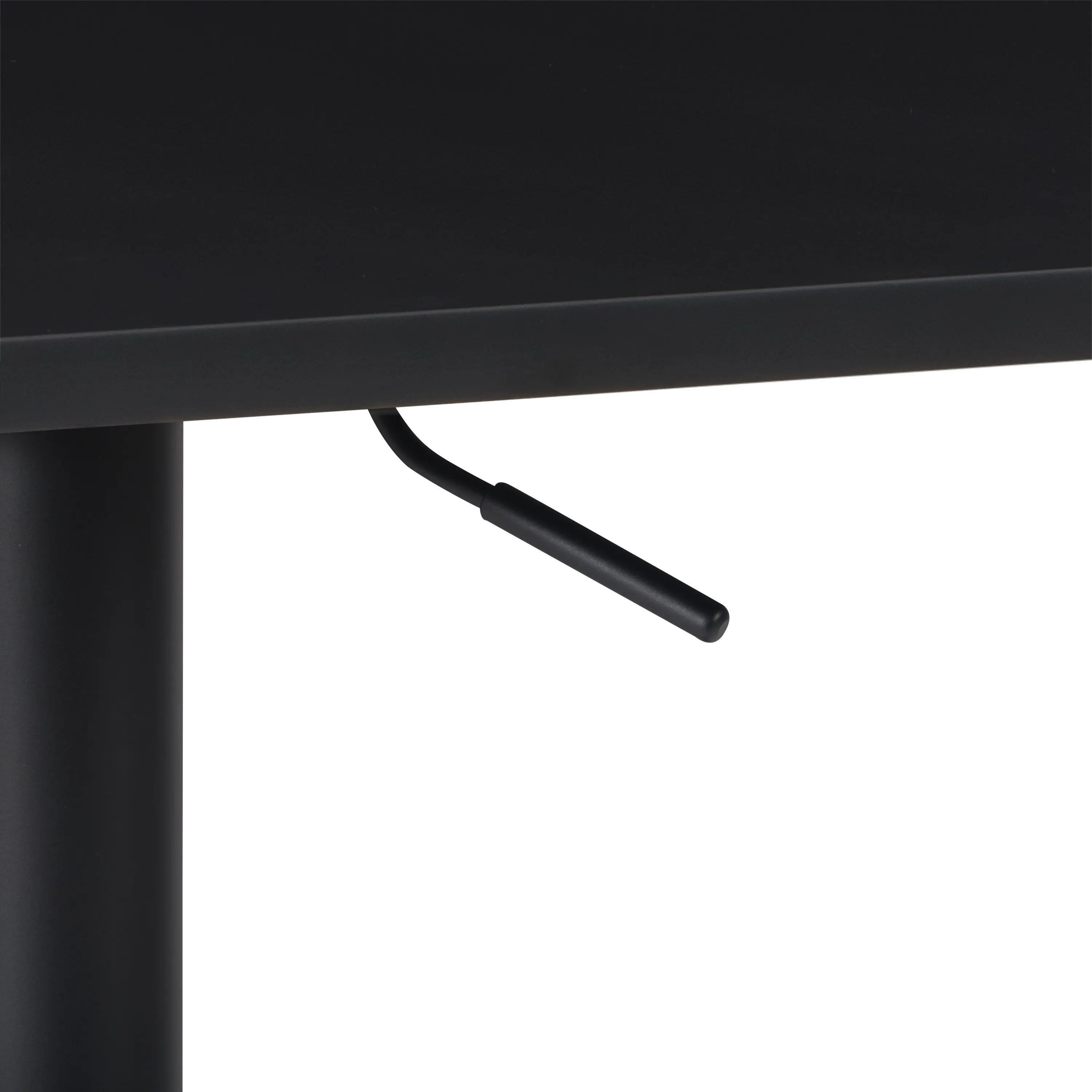 Black Square Adjustable Height Pedestal Table-4