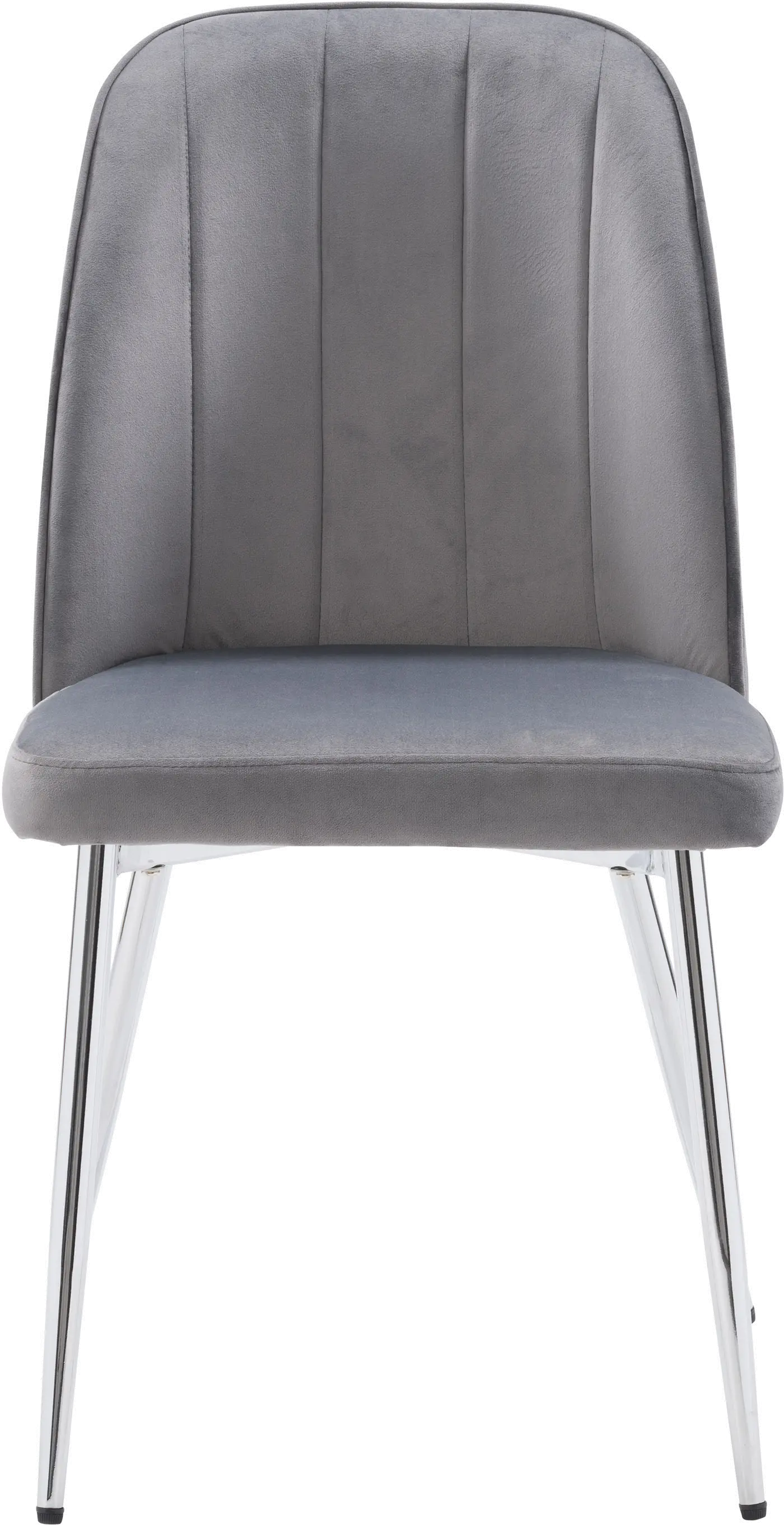 Nash Dark Gray Velvet Tufted Side Chair, Set of 2-1