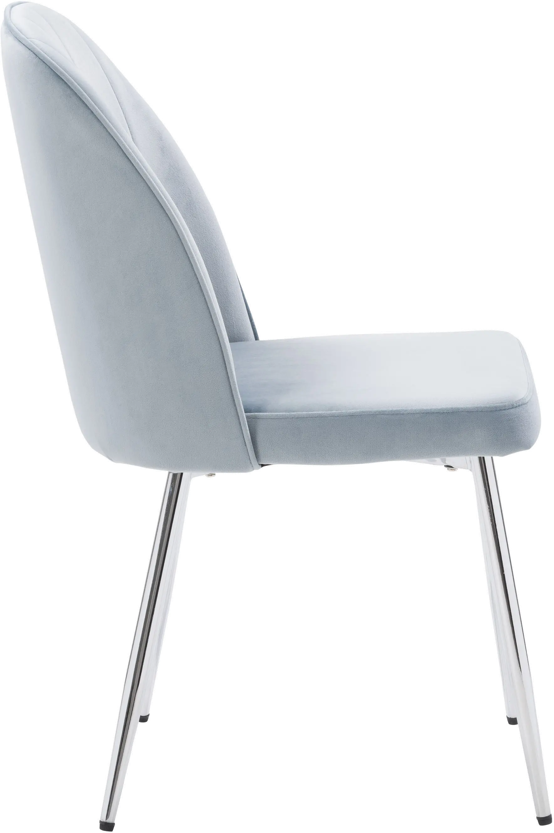 Nash Blue Velvet Tufted Side Chair, Set of 2-3