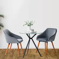 Lennox Glass Top Bistro Table