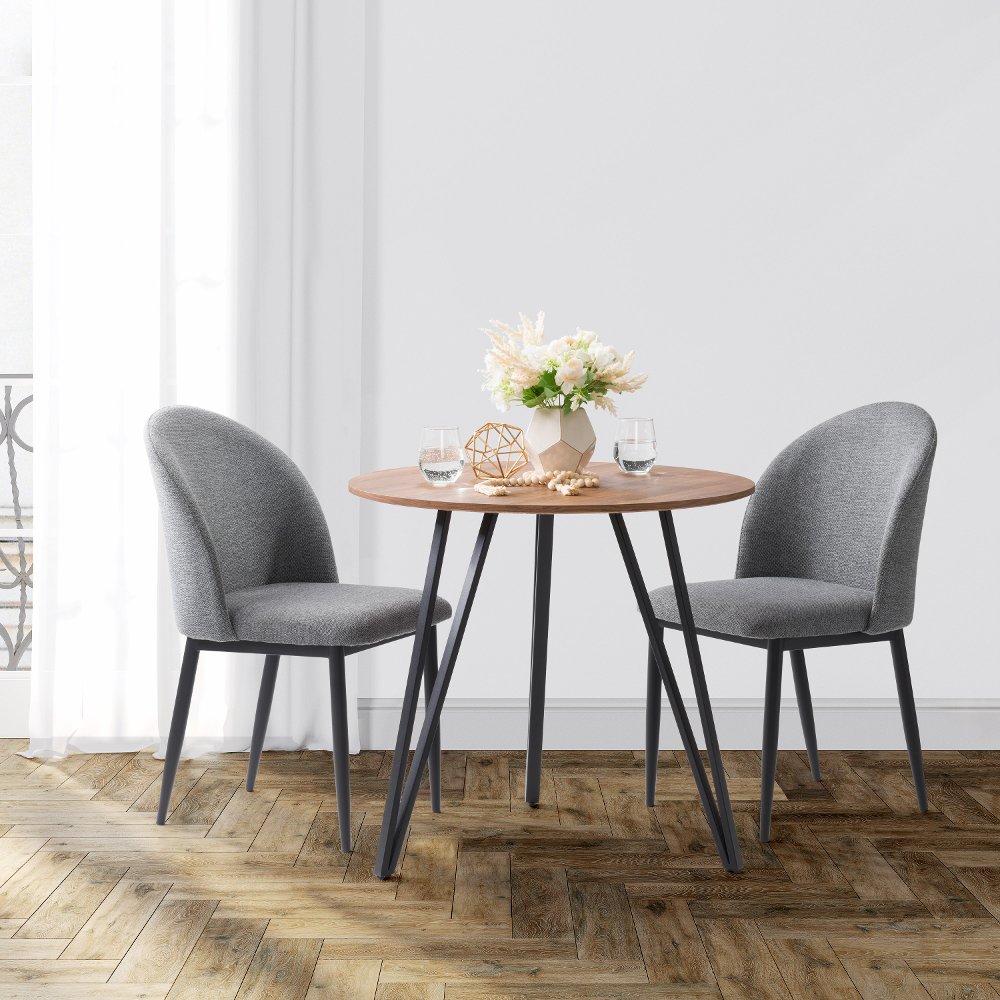 Lennox Brown Wood Iron Leg Dining Table