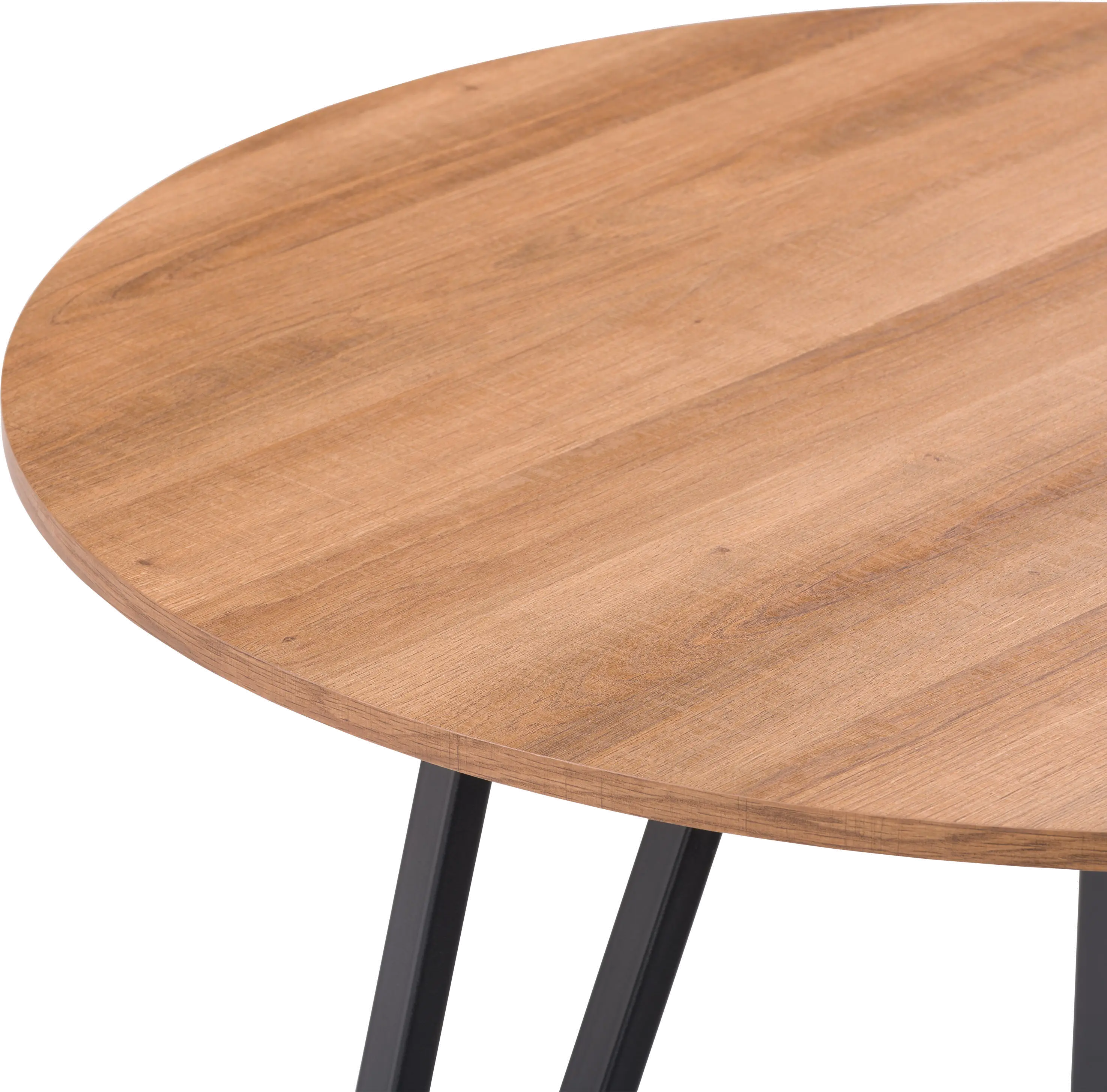 Lennox Brown Wood Iron Leg Dining Table-4