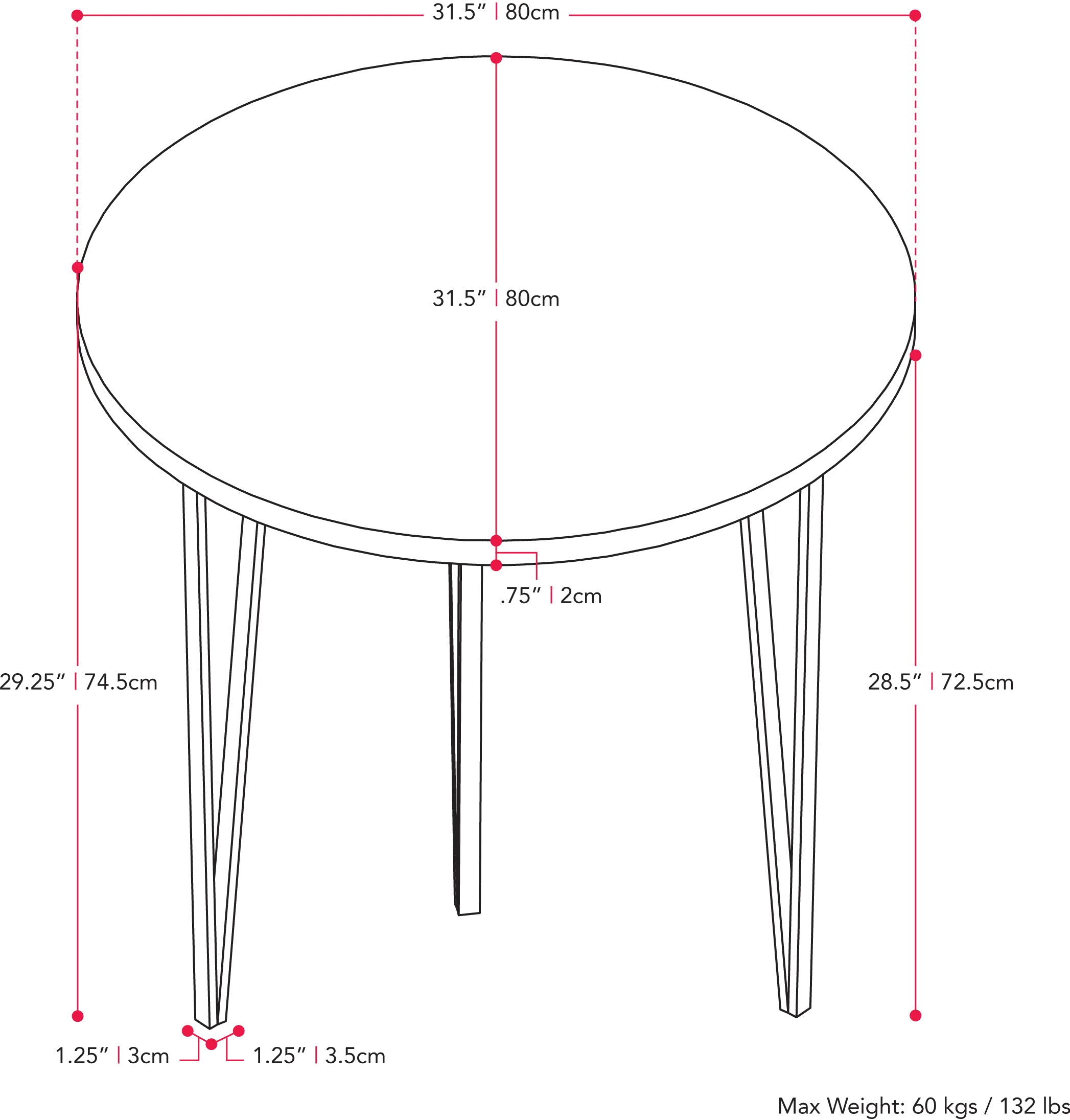 Lennox Brown Wood Iron Leg Dining Table-7
