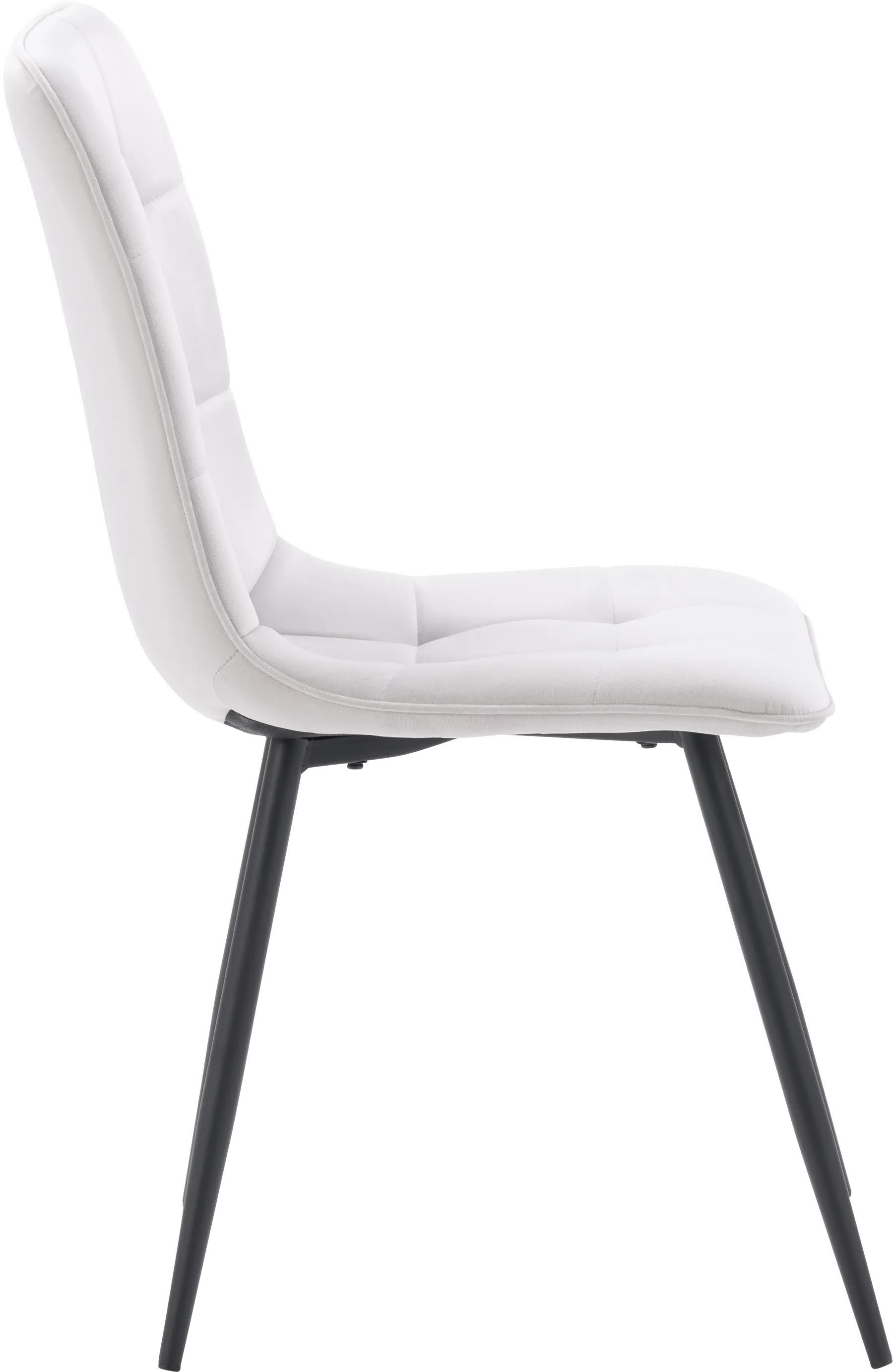 Nash Light Gray Velvet Side Chair, Set of 2-3