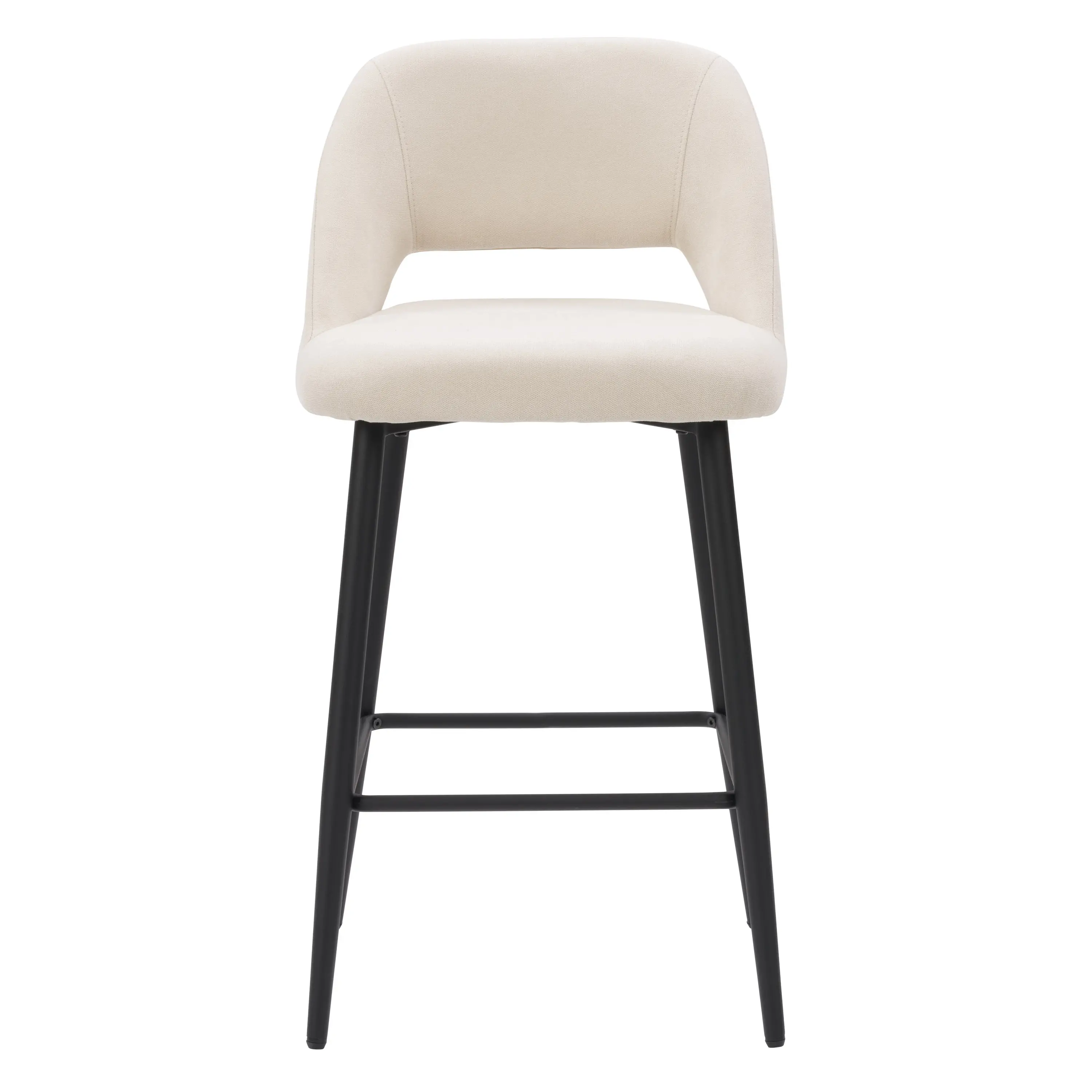 Blakeley Cream Velvet Counter Stool, Set of 2-1