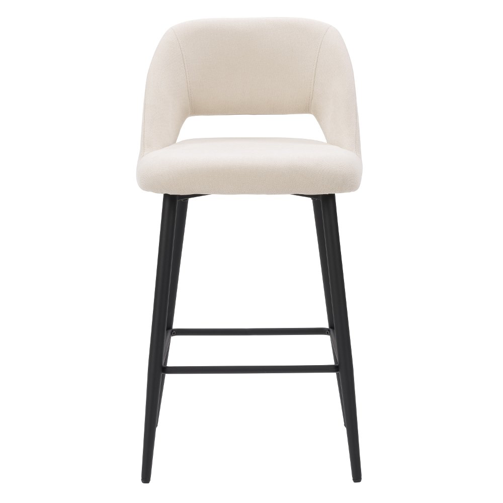 Blakeley Cream Velvet Counter Stool Set of 2