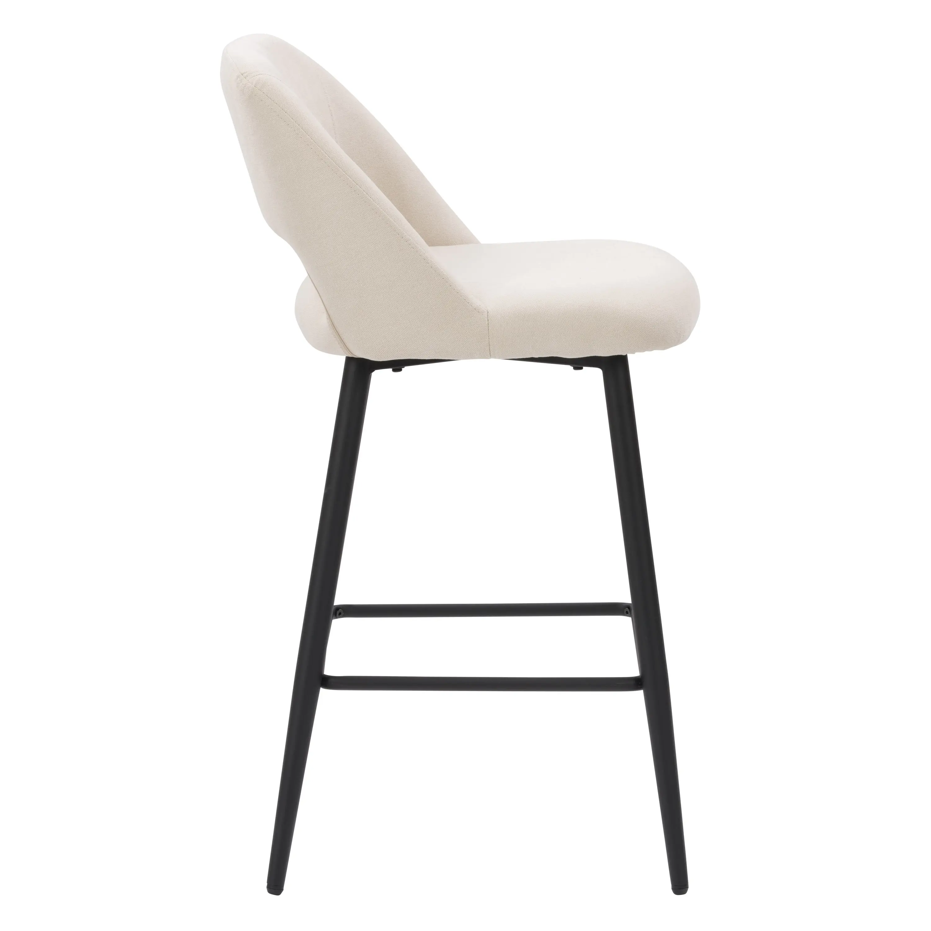 Blakeley Cream Velvet Counter Stool, Set of 2-4