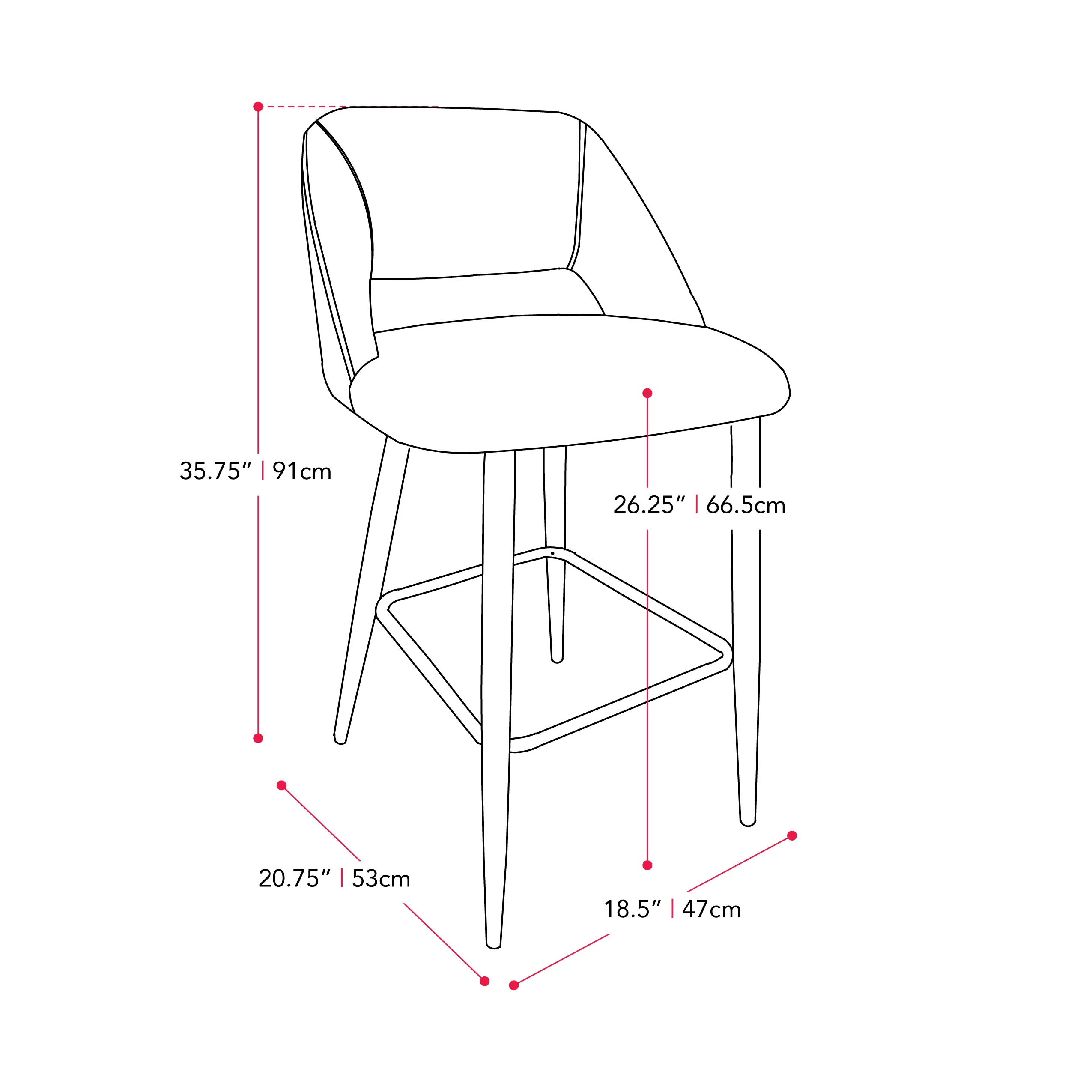 Blakeley Cream Velvet Counter Stool, Set of 2-3