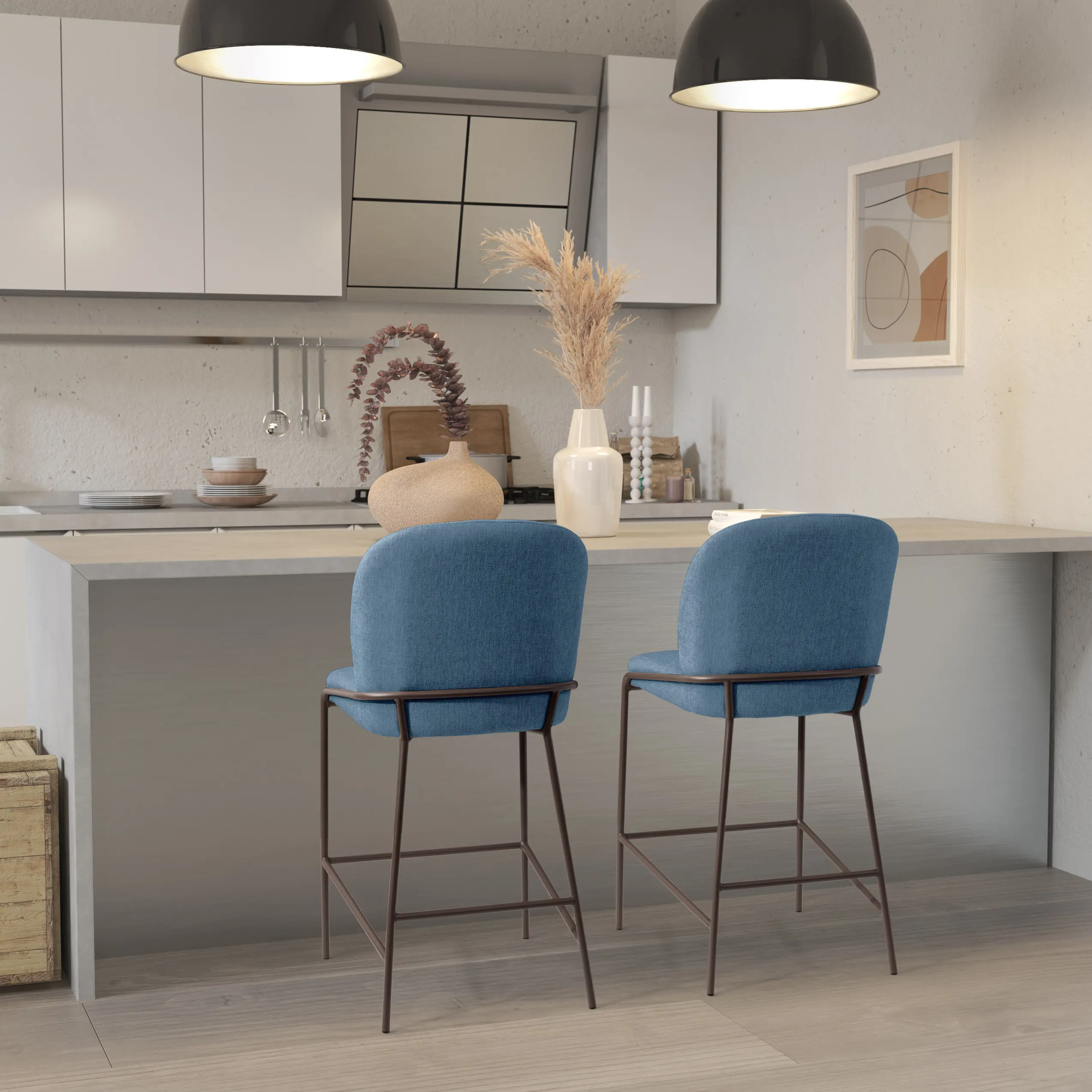 Blakeley Blue Counter Height Barstool-2