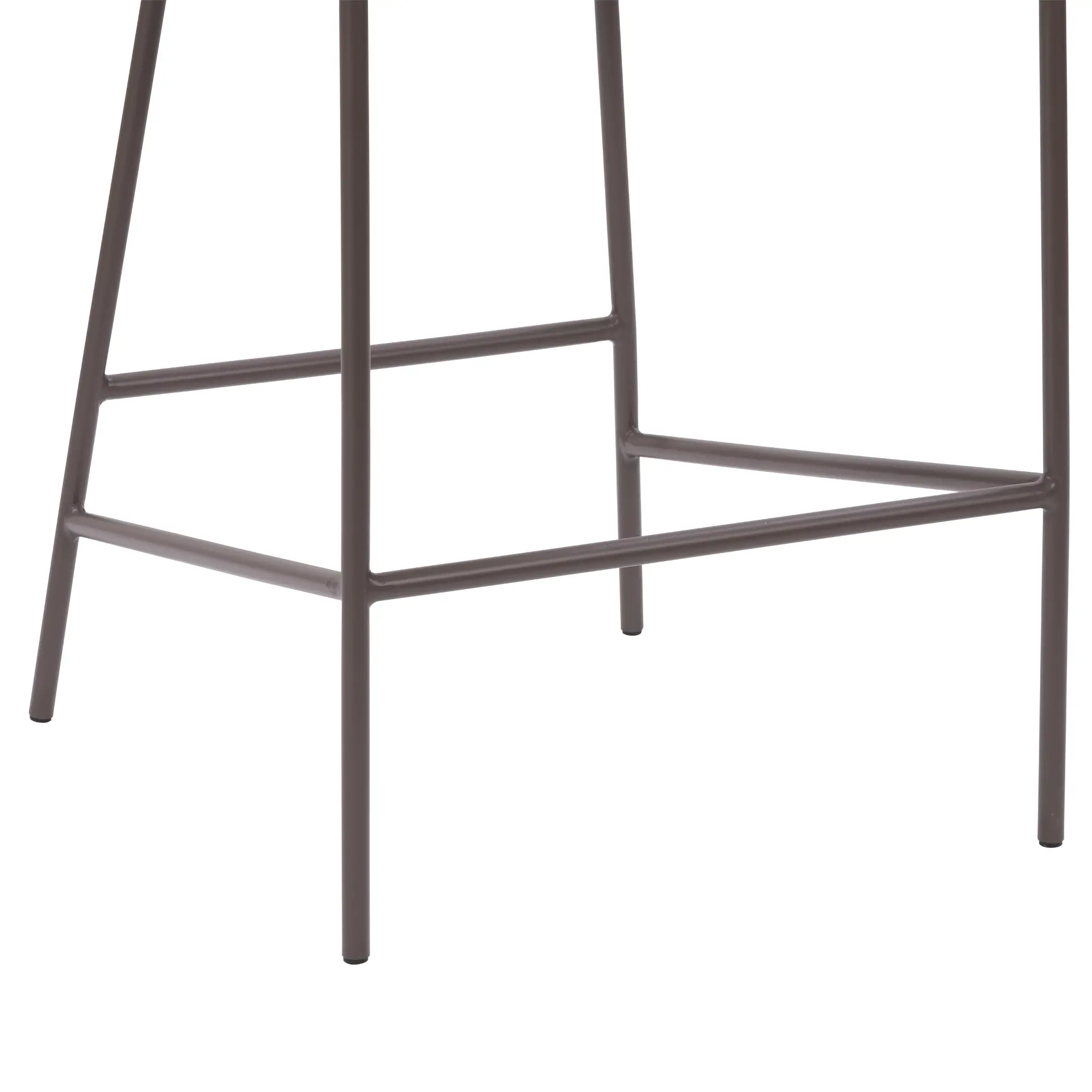 Bottom portion of metal bar stool legs with crossbars