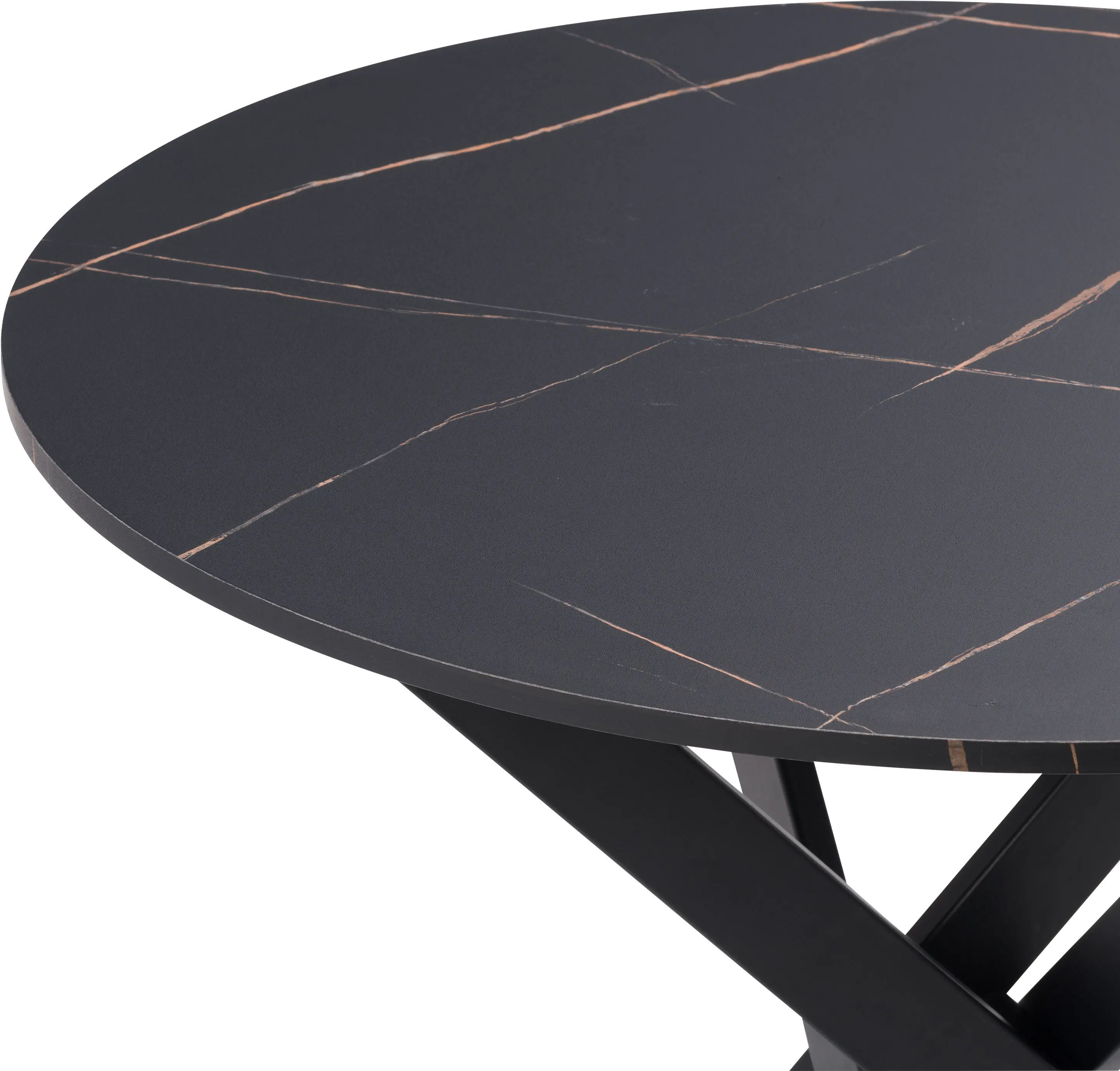 Lennox Black Iron Leg Dining Table-4