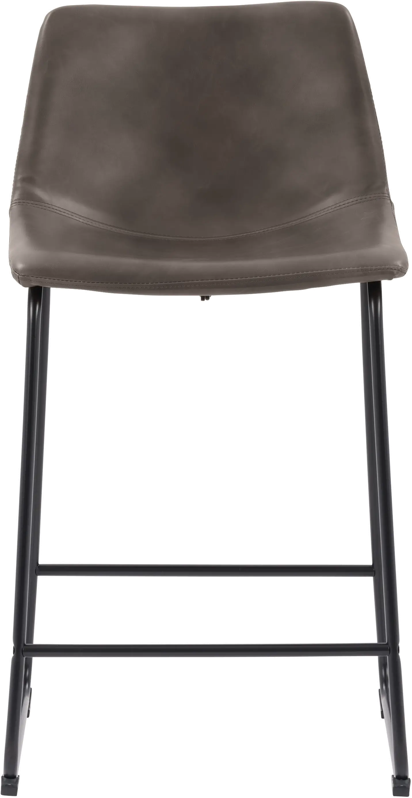 Palmer Gray Distressed Mid Back Counter Height Barstool, Set of 2-1