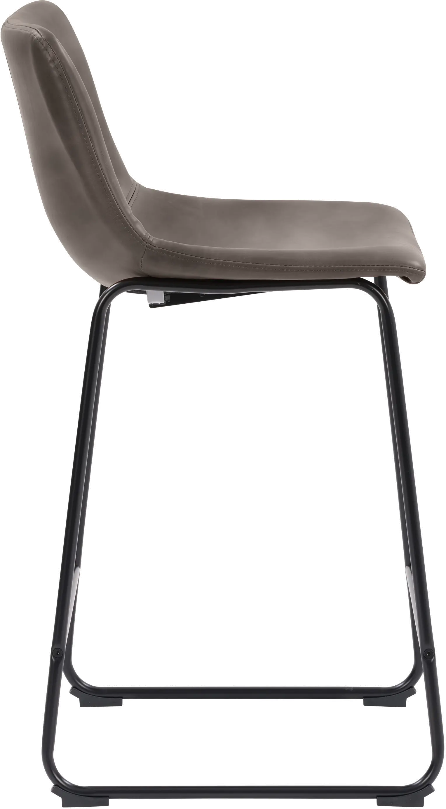 Palmer Gray Distressed Mid Back Counter Height Barstool, Set of 2-3