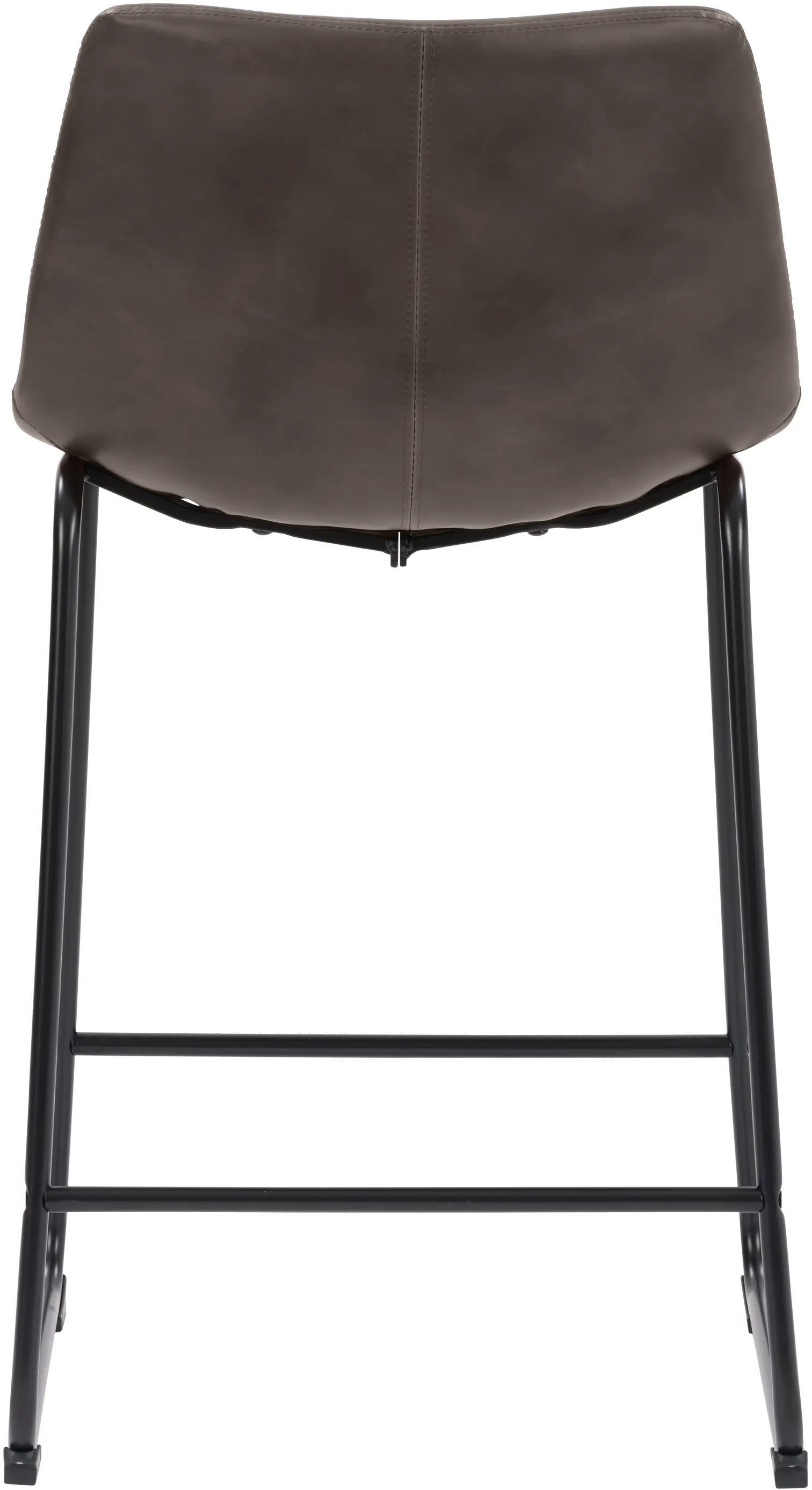 Palmer Gray Distressed Mid Back Counter Height Barstool, Set of 2-4