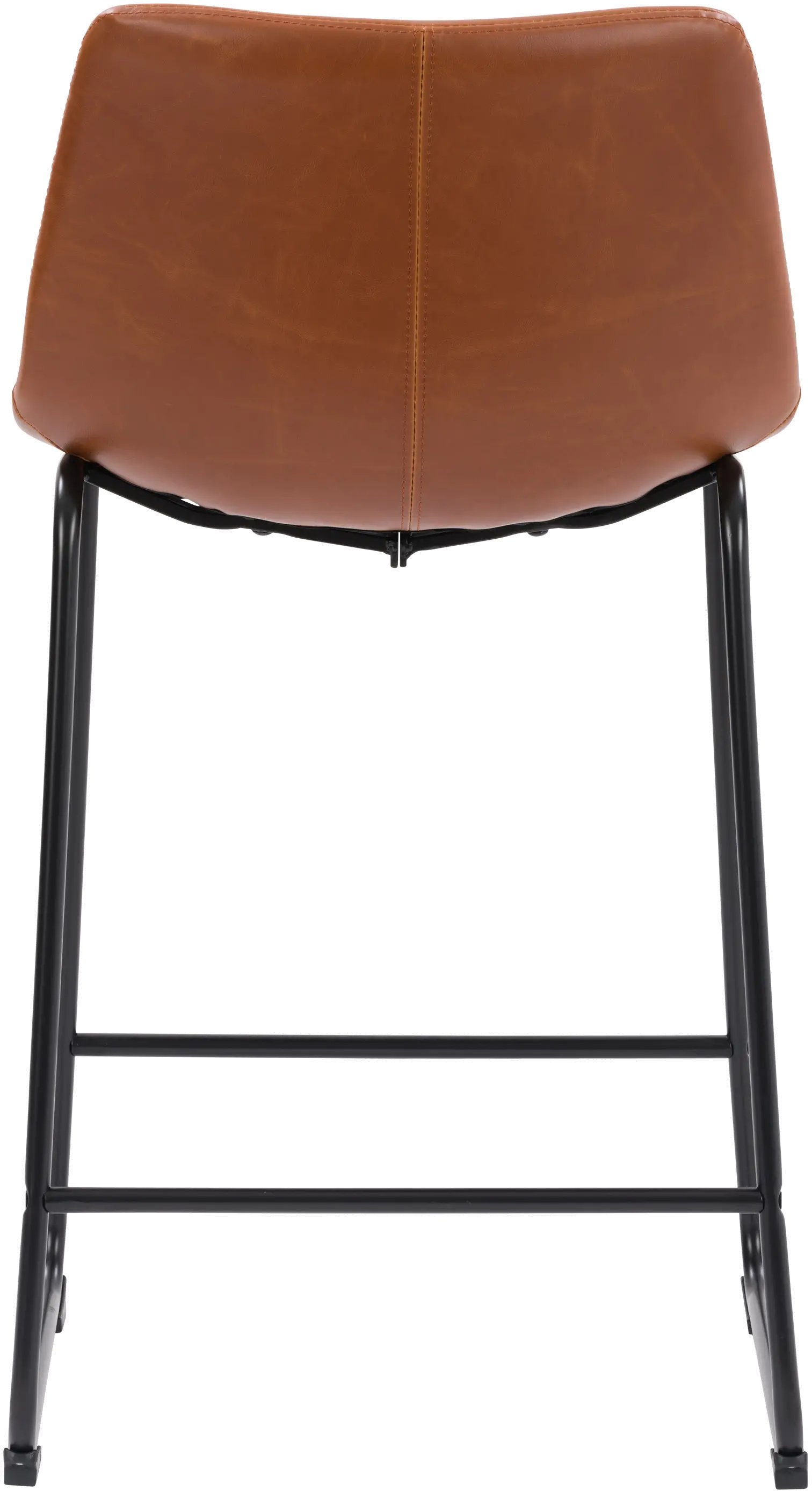 Palmer Brown Distressed Mid Back Counter Height Barstool, Set of 2-4