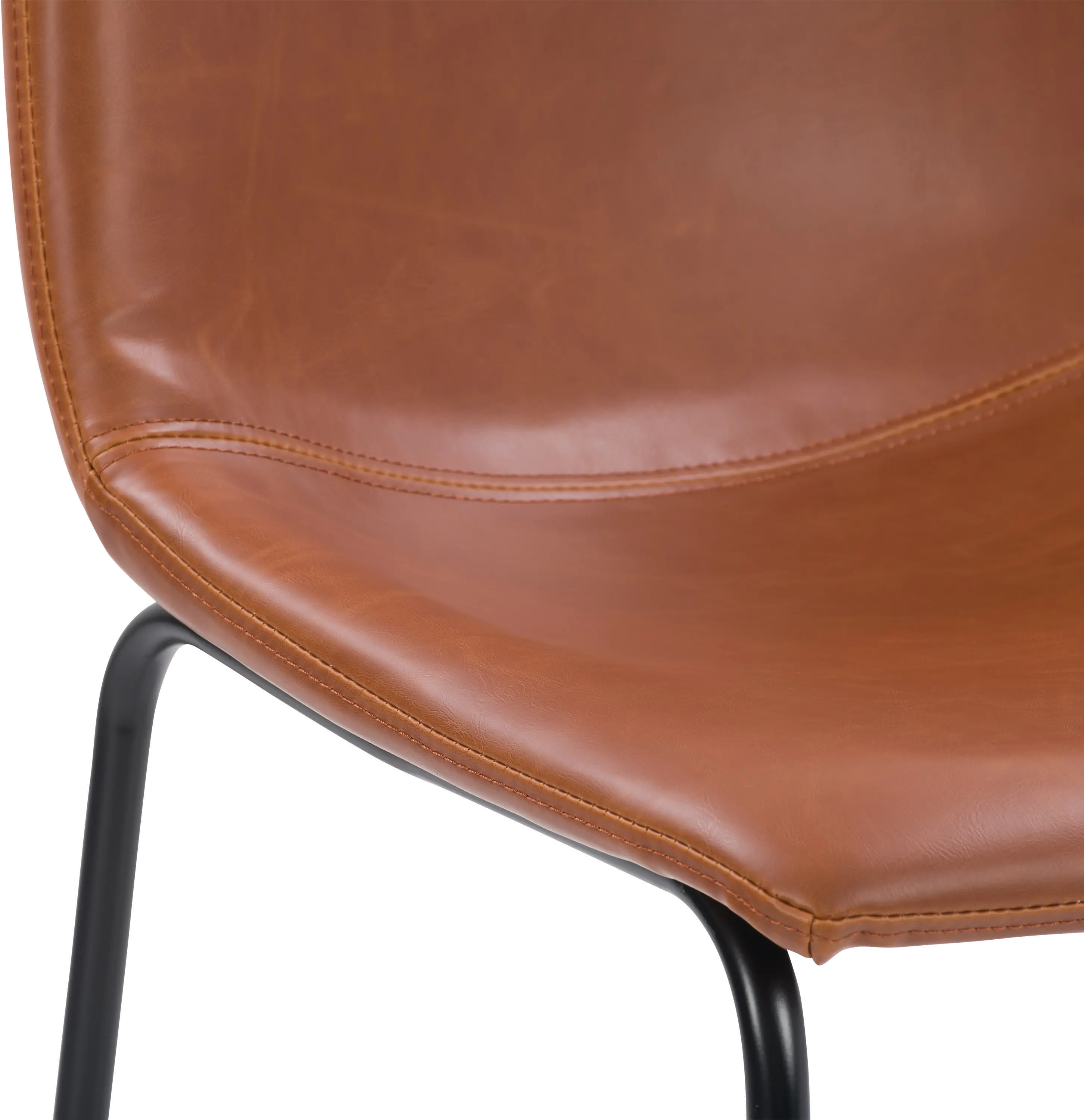 Palmer Brown Distressed Mid Back Counter Height Barstool, Set of 2-5