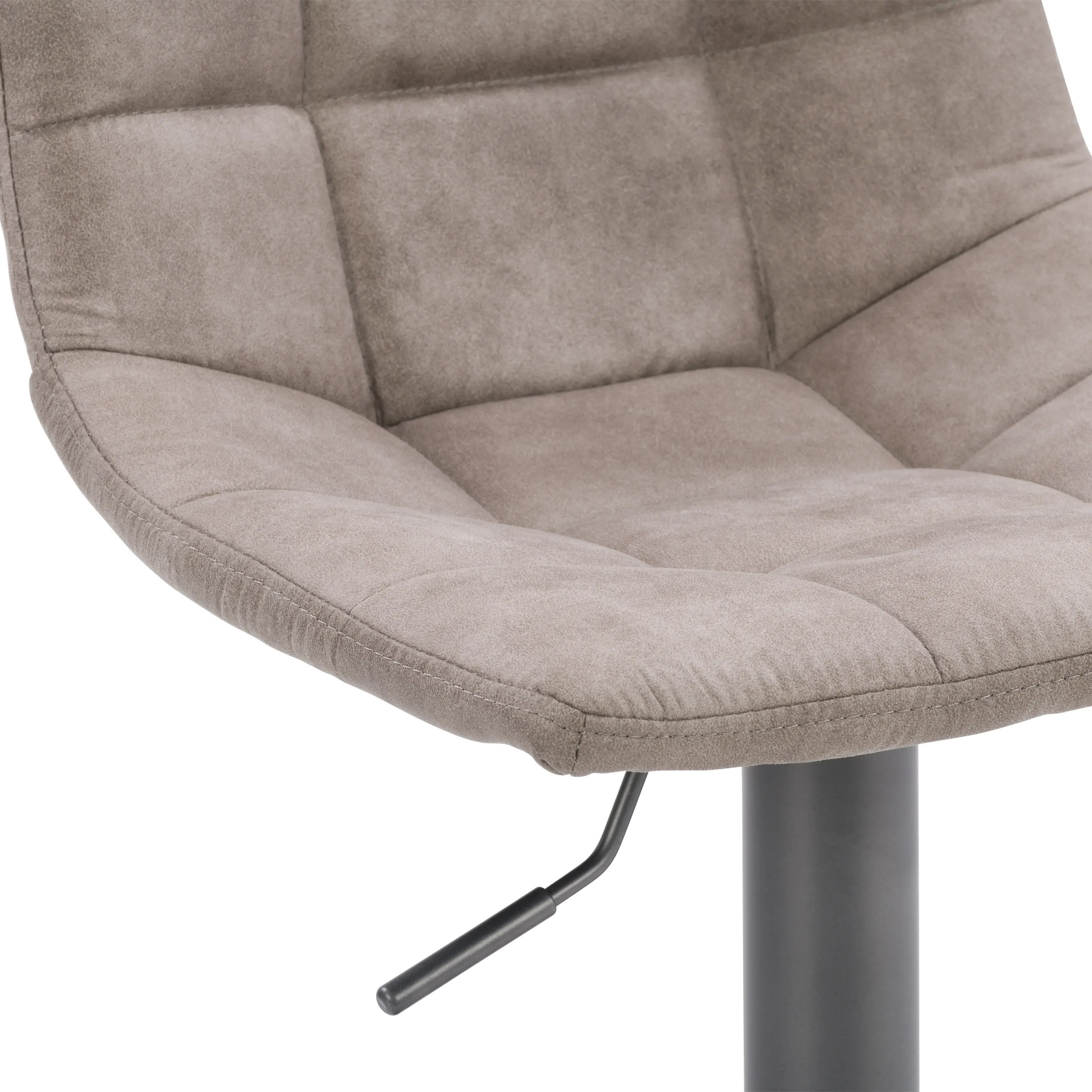 Palmer Light Gray Tufted Adjustable Barstool, Set of 2-5