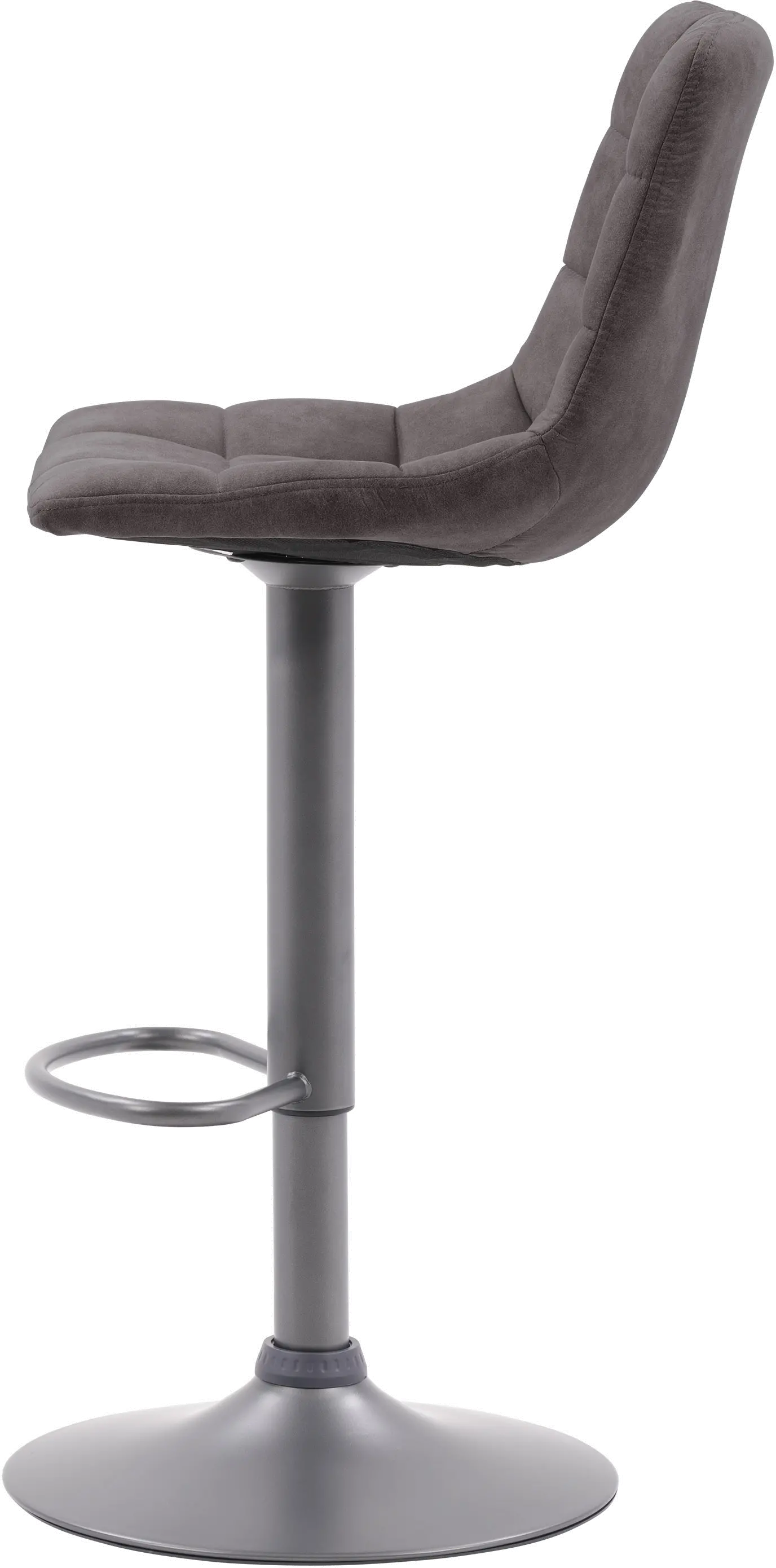 Palmer Dark Gray Tufted Adjustable Barstool, Set of 2-5