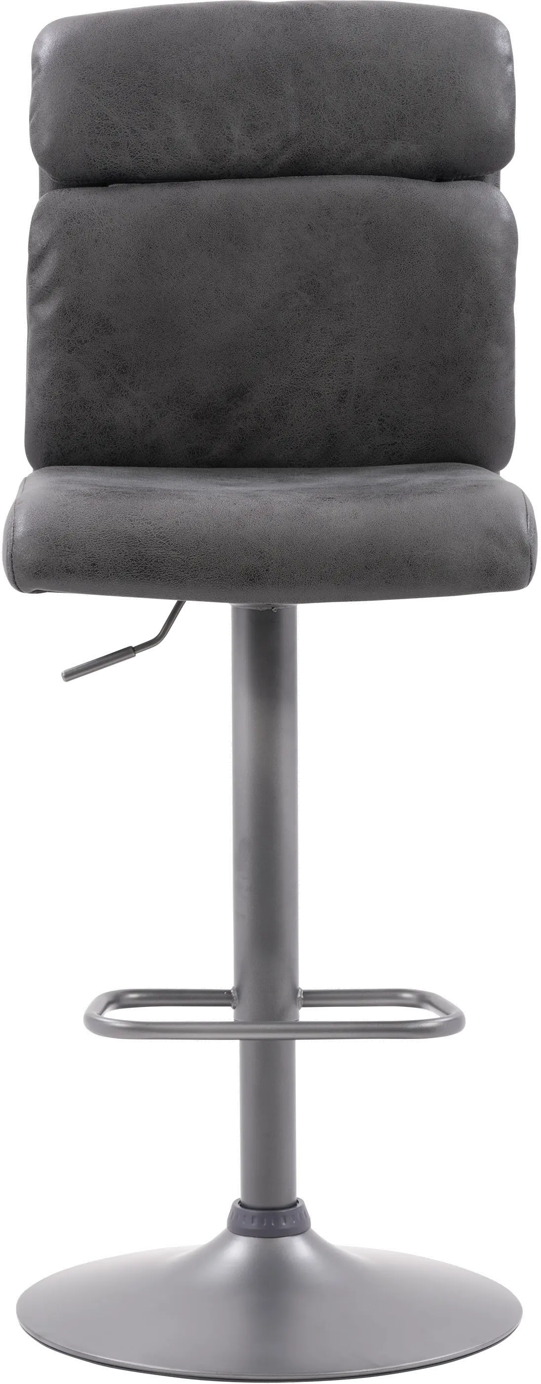 Palmer Black Distressed High Back Adjustable Barstool, Set of 2-1