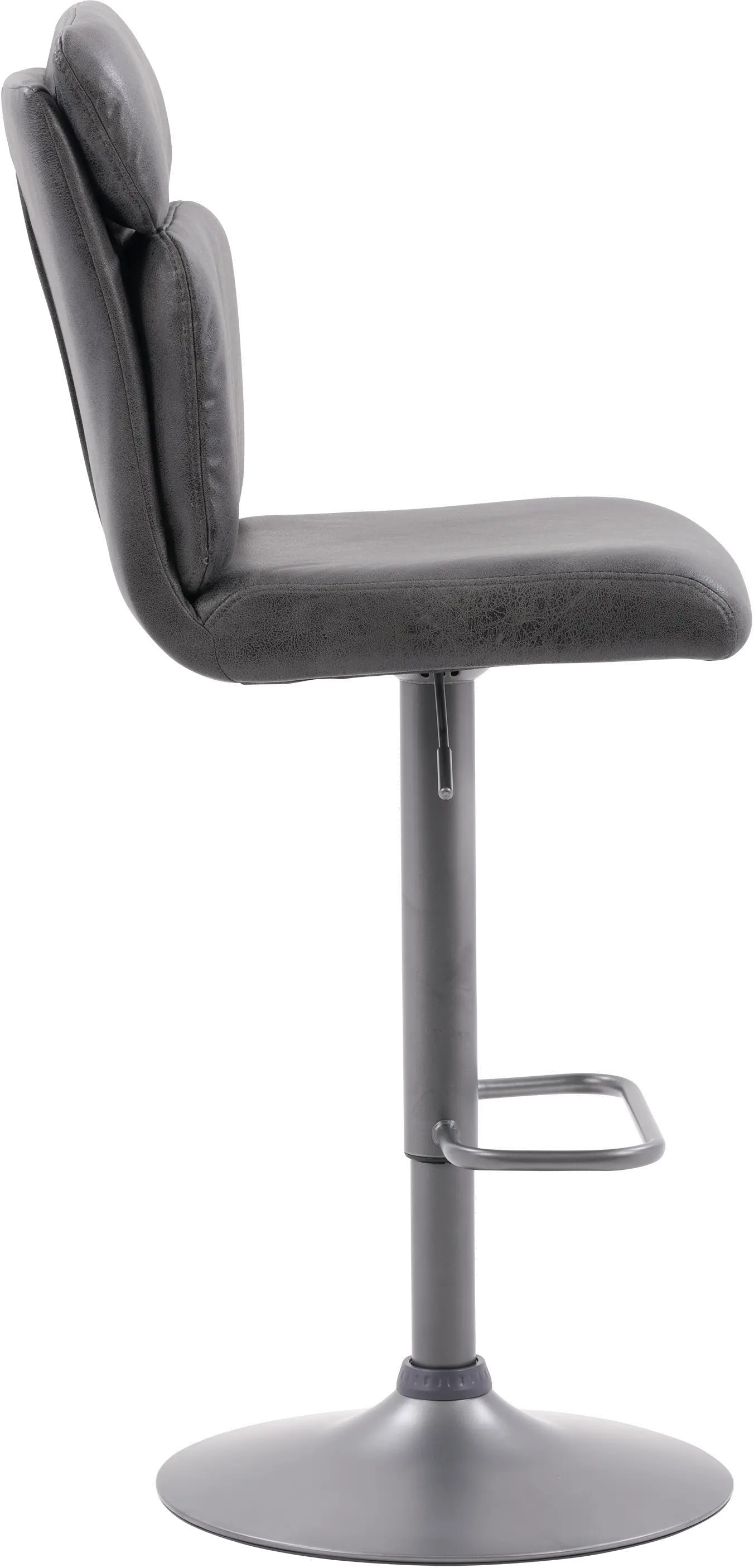 Palmer Black Distressed High Back Adjustable Barstool, Set of 2-3