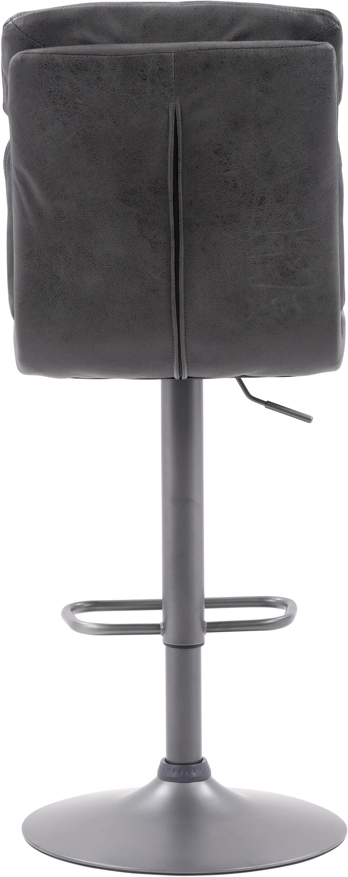 Palmer Black Distressed High Back Adjustable Barstool, Set of 2-4