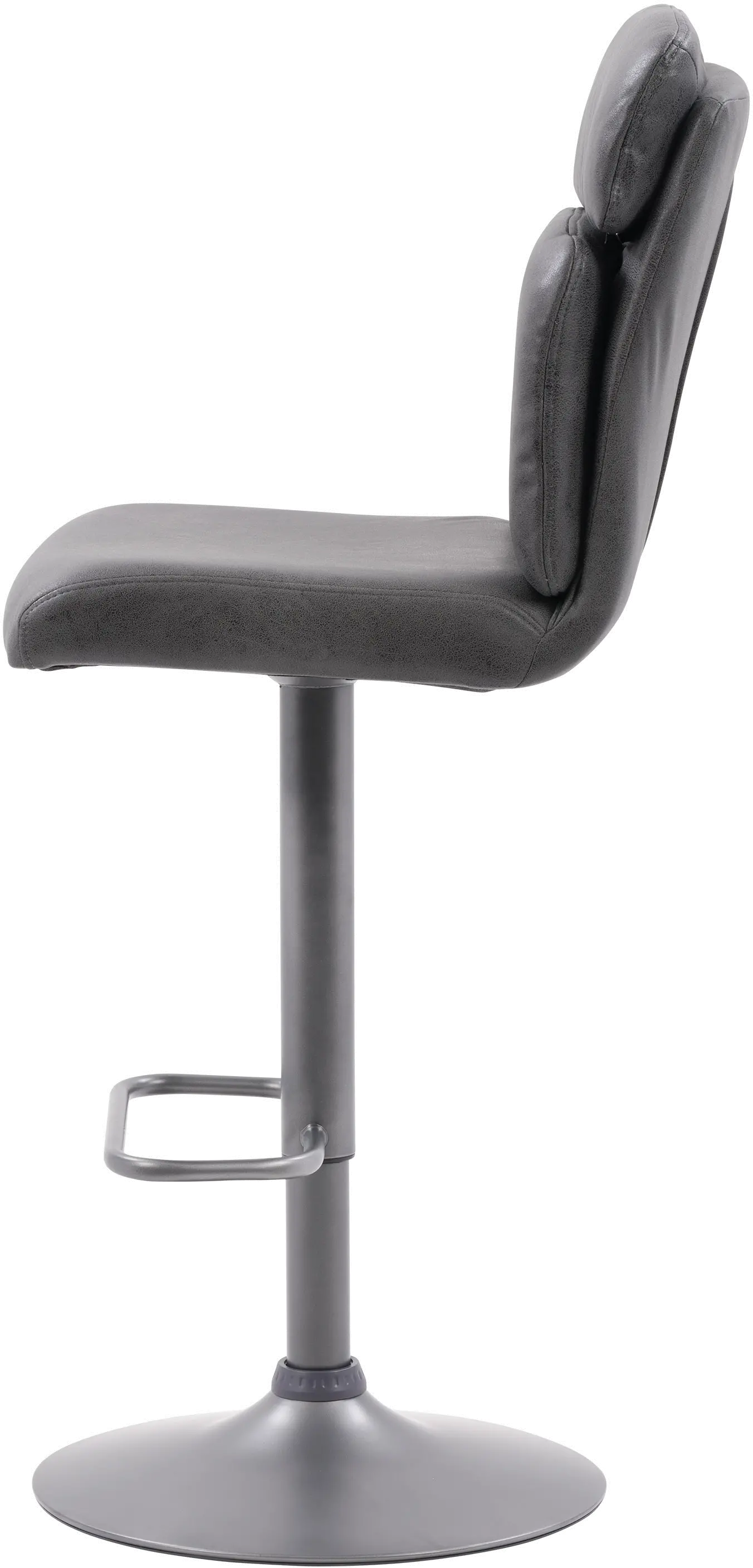 Palmer Black Distressed High Back Adjustable Barstool, Set of 2-5