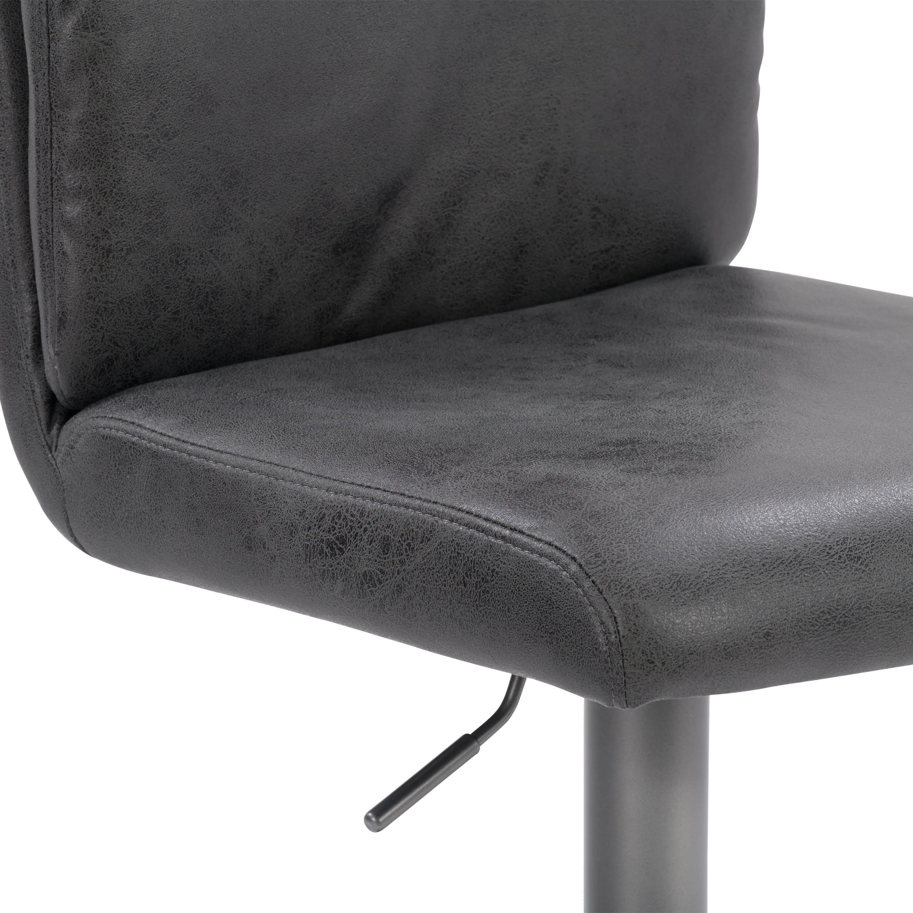 Palmer Black Distressed High Back Adjustable Barstool, Set of 2-6