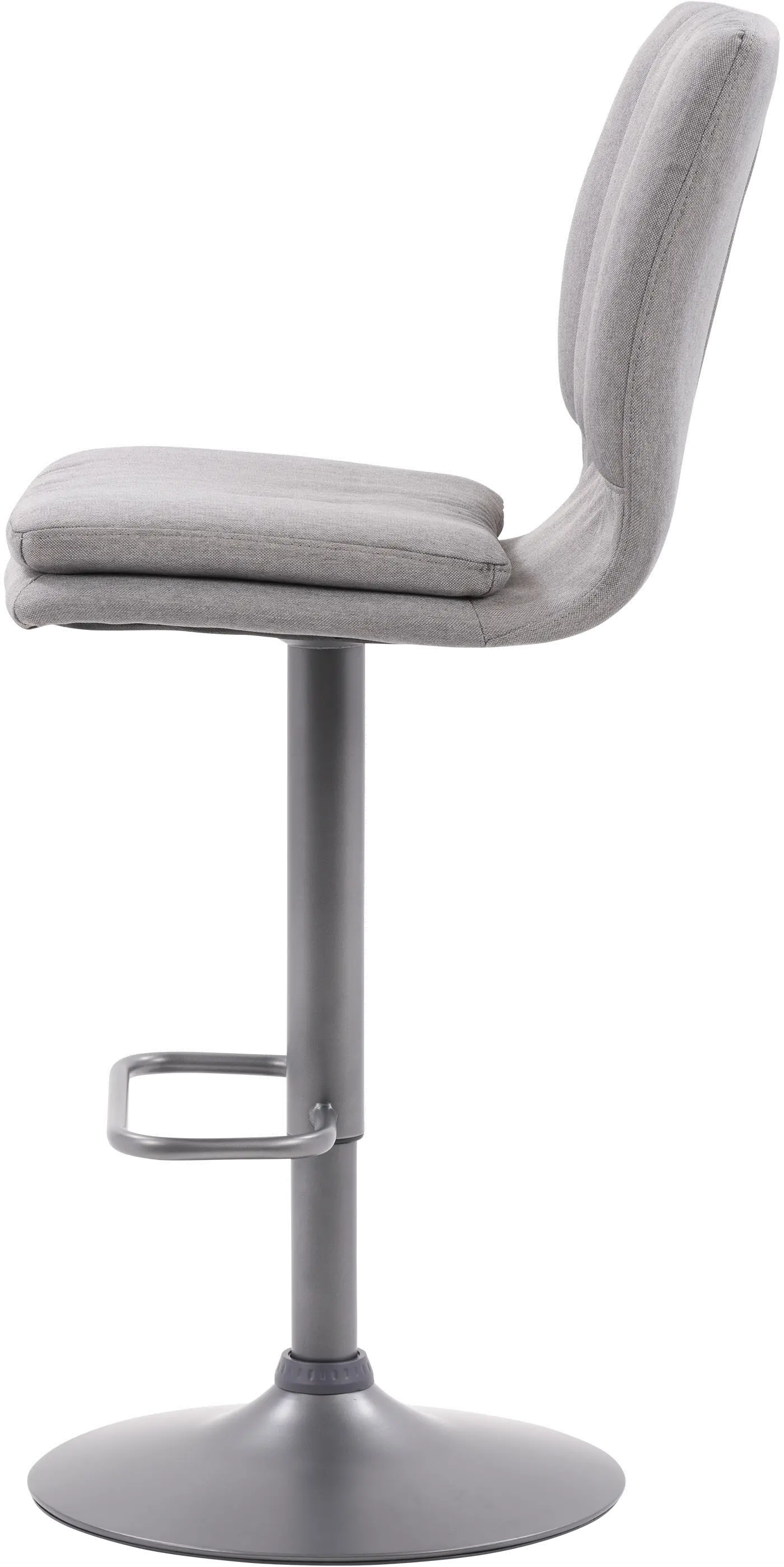 Palmer Gray Tufted High Back Adjustable Barstool, Set of 2-3