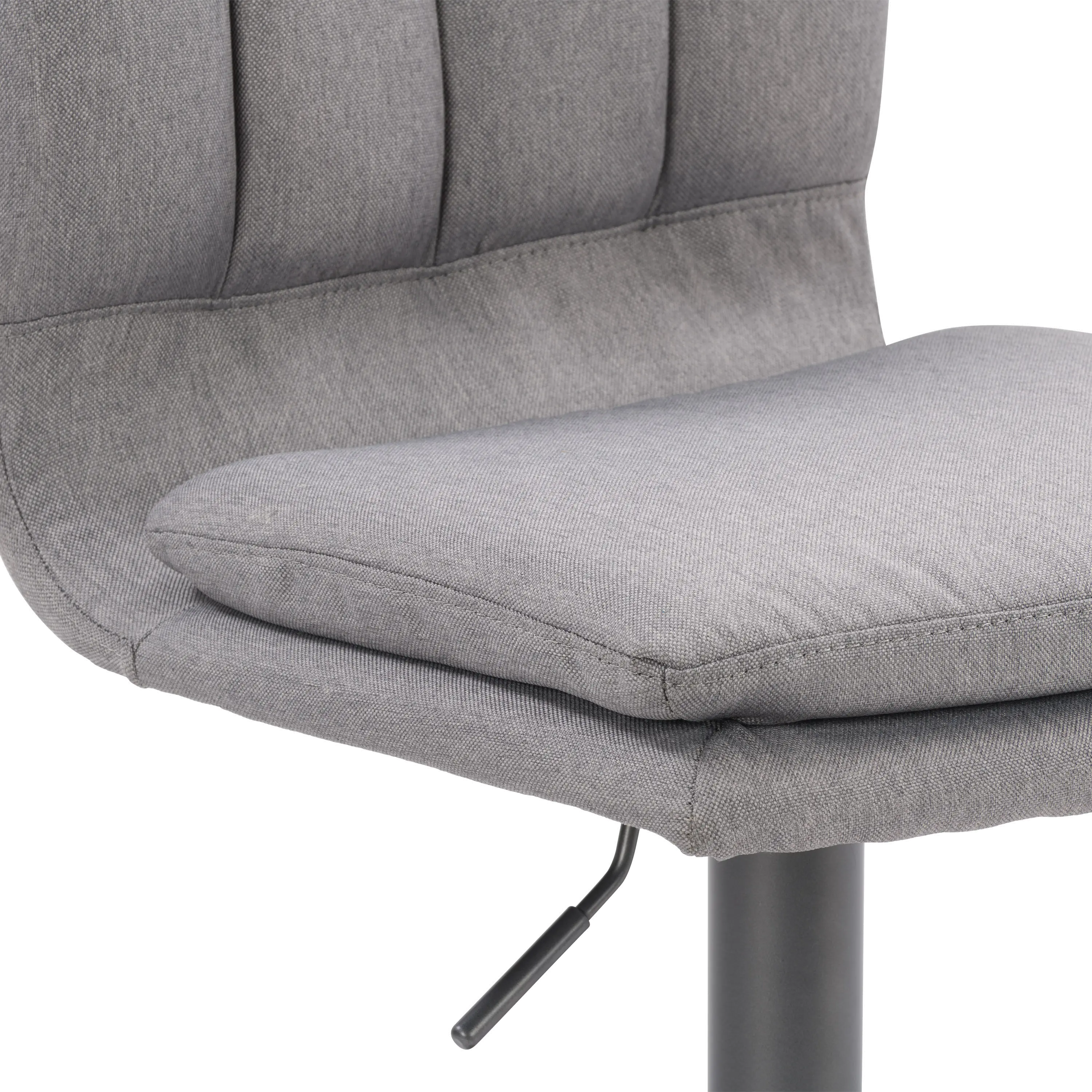 Palmer Gray Tufted High Back Adjustable Barstool, Set of 2-6