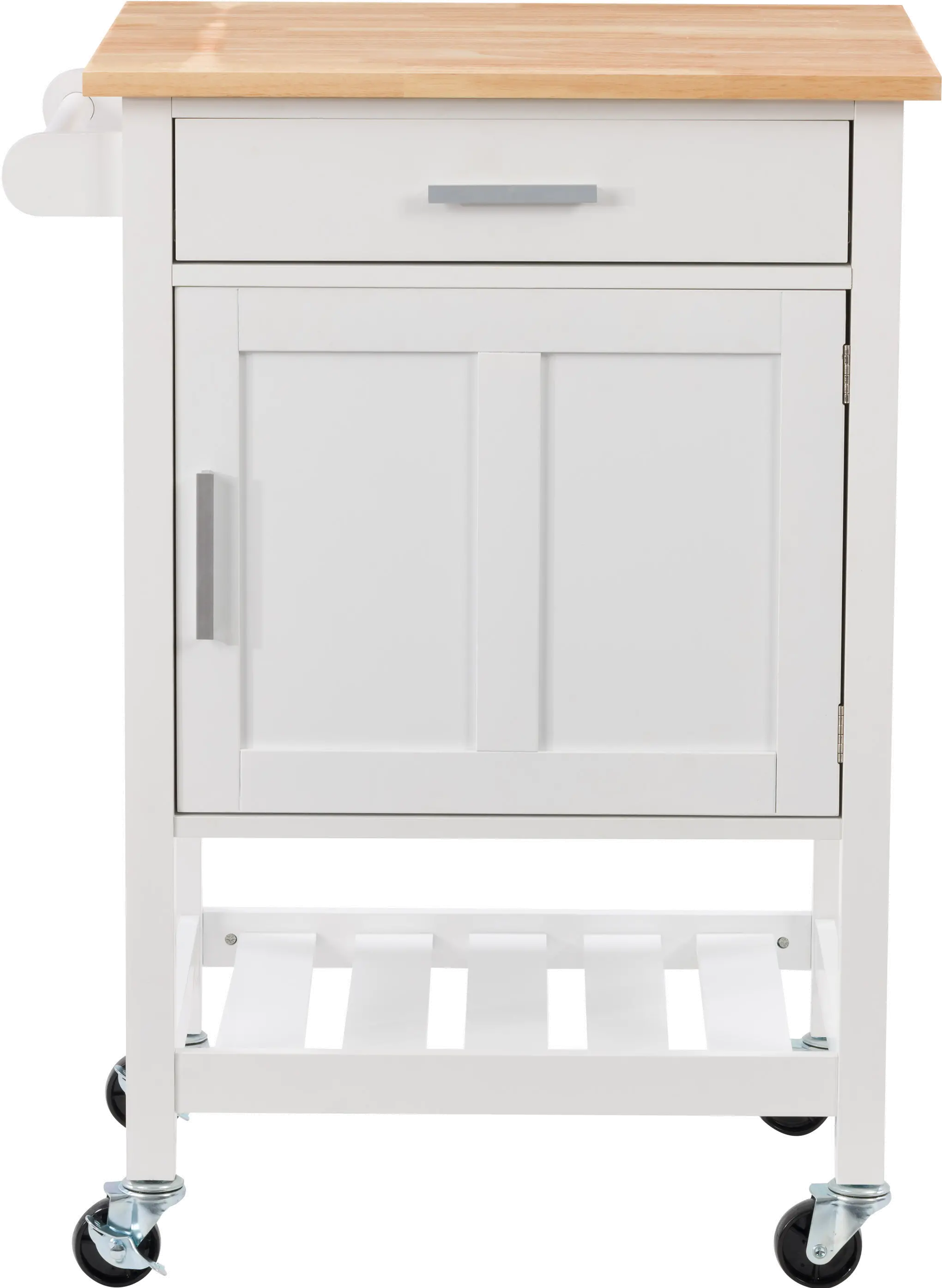 Sage White Wood Kitchen Cart-1