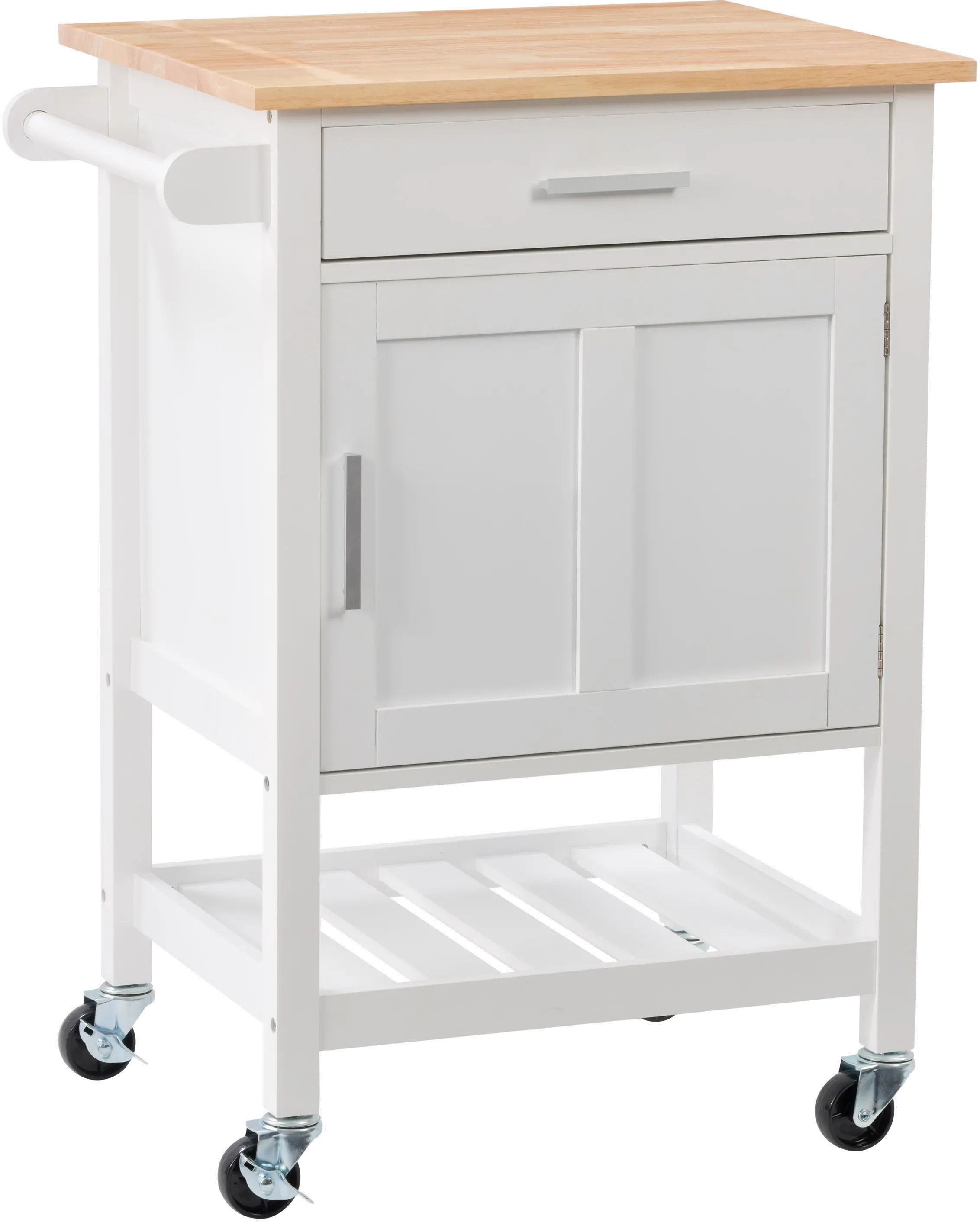 Sage White Wood Kitchen Cart-3