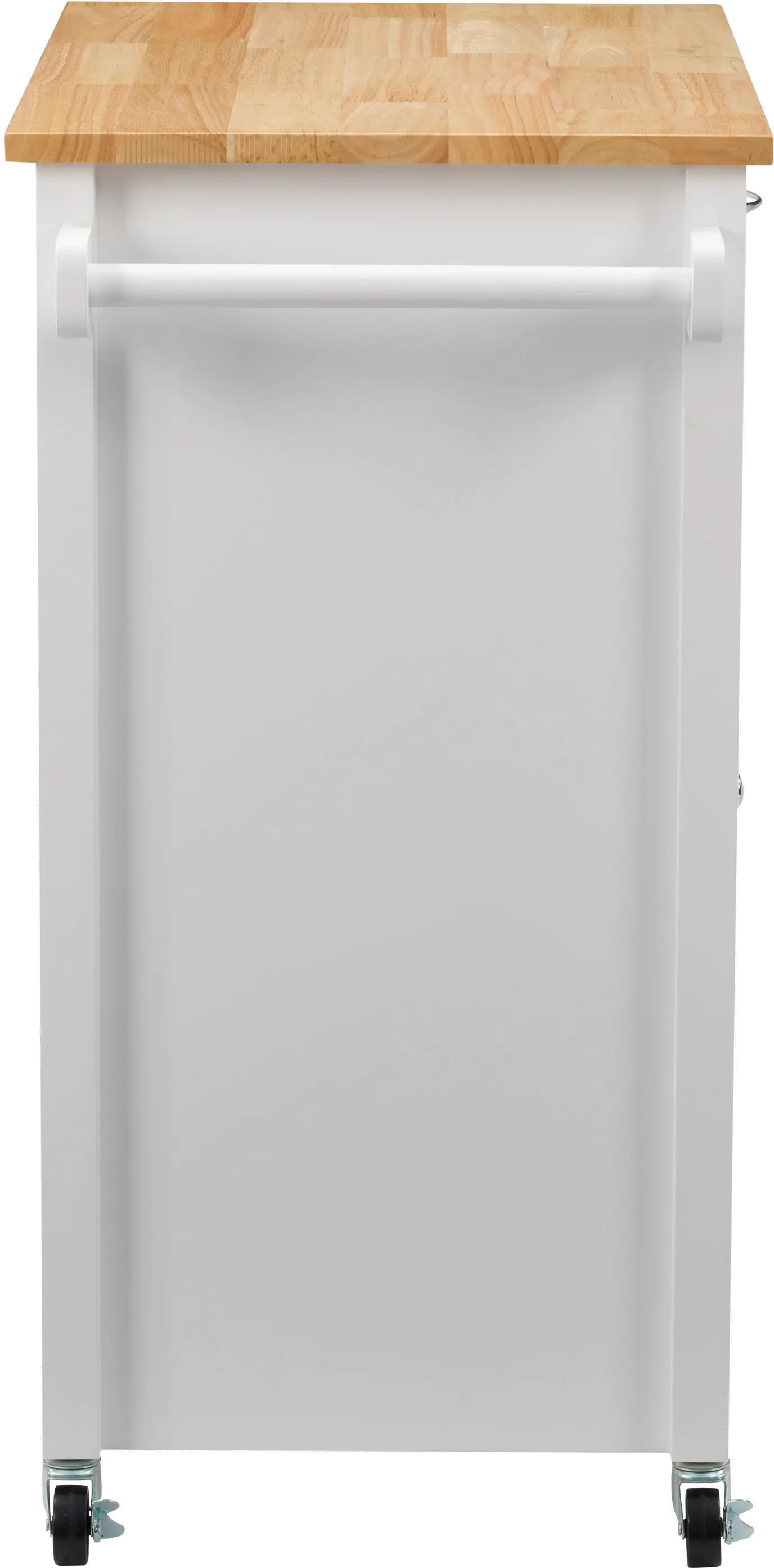 Sage White Wood Kitchen Cart With Cupboard-4