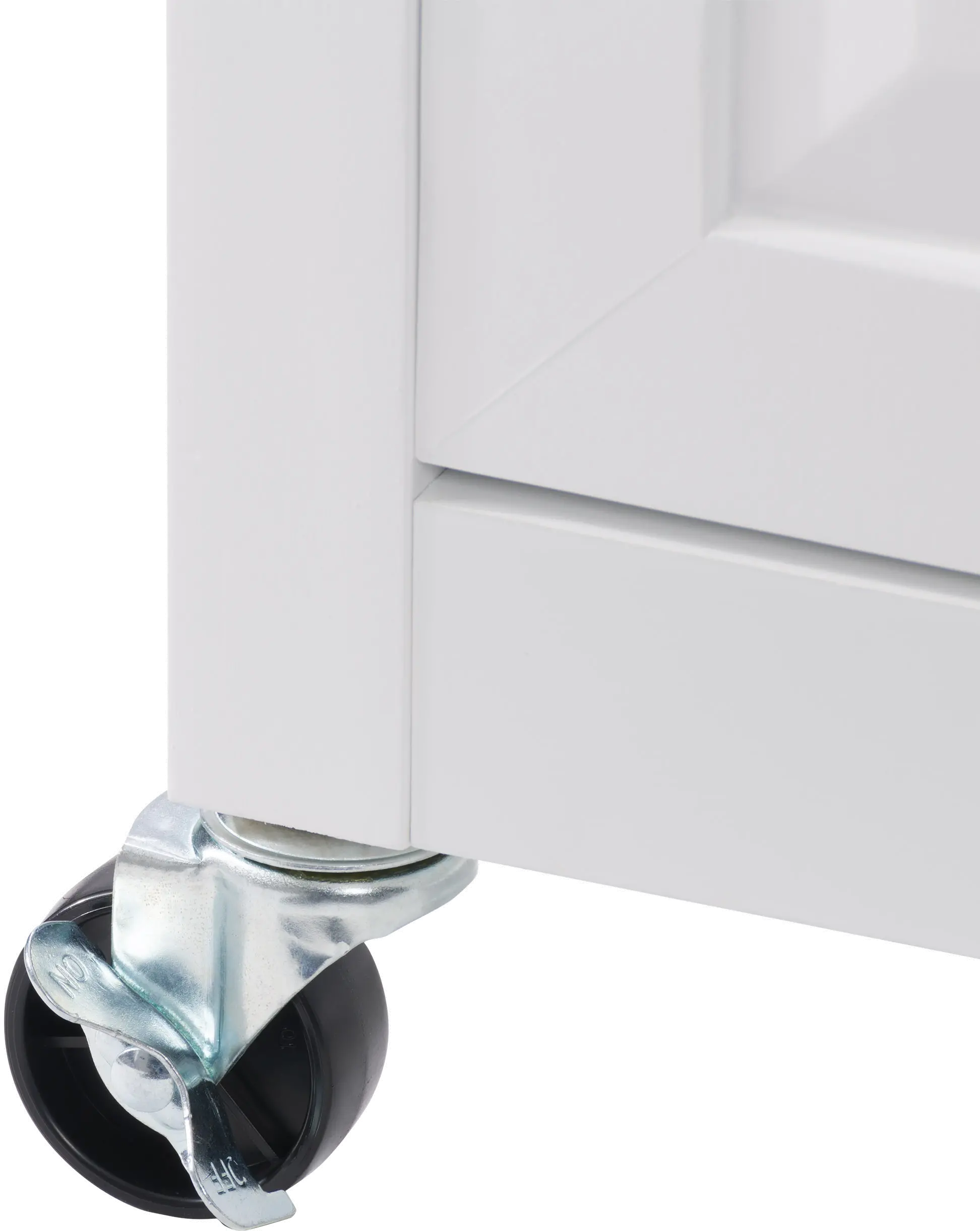 Sage White Wood Kitchen Cart With Cupboard-7